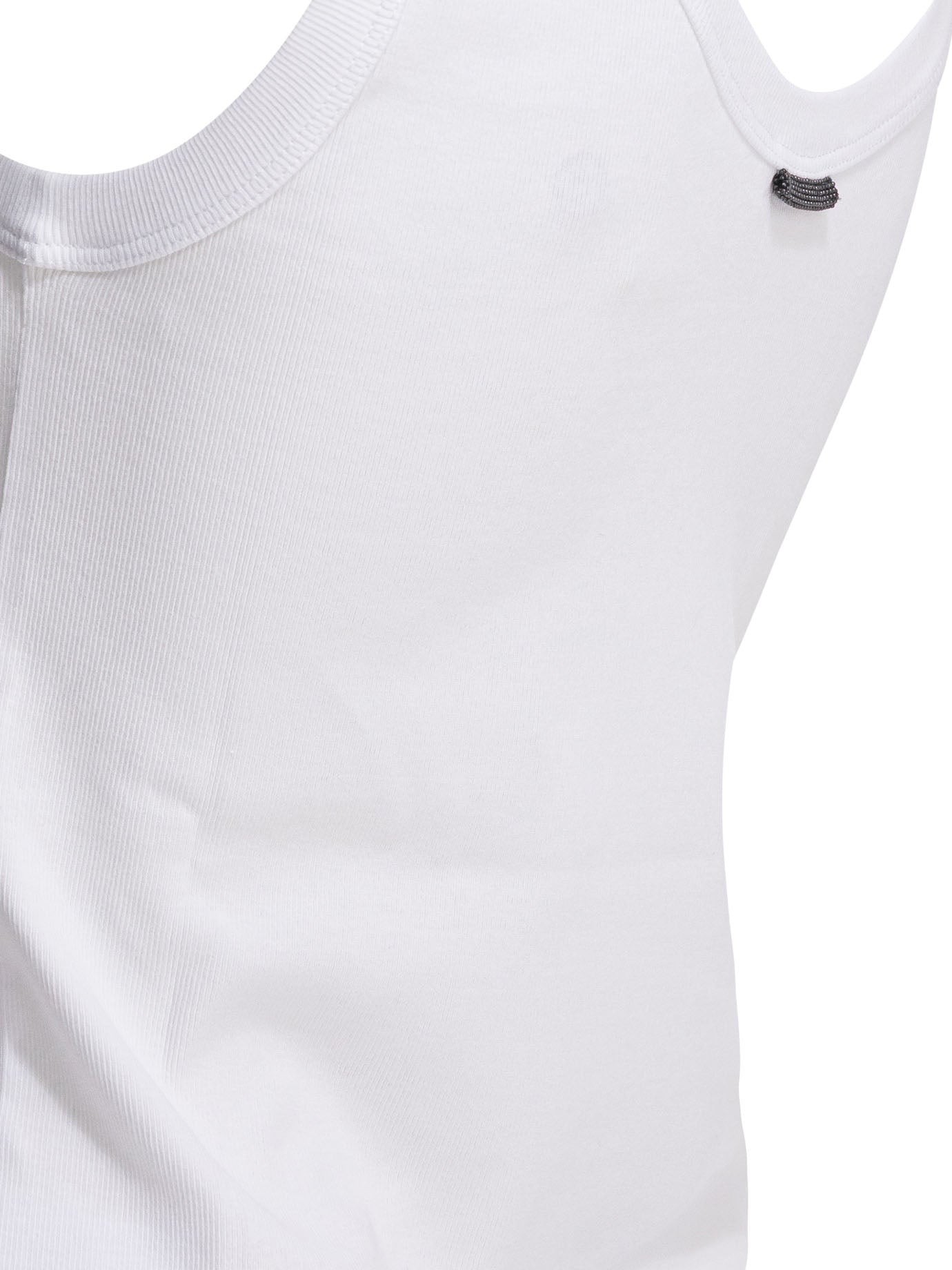 Brunello Cucinelli Jersey Tank Top With Jewel
