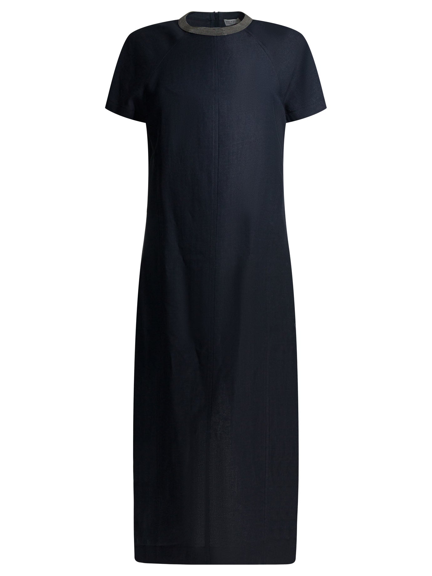Brunello Cucinelli Precious Collar Midi Dress