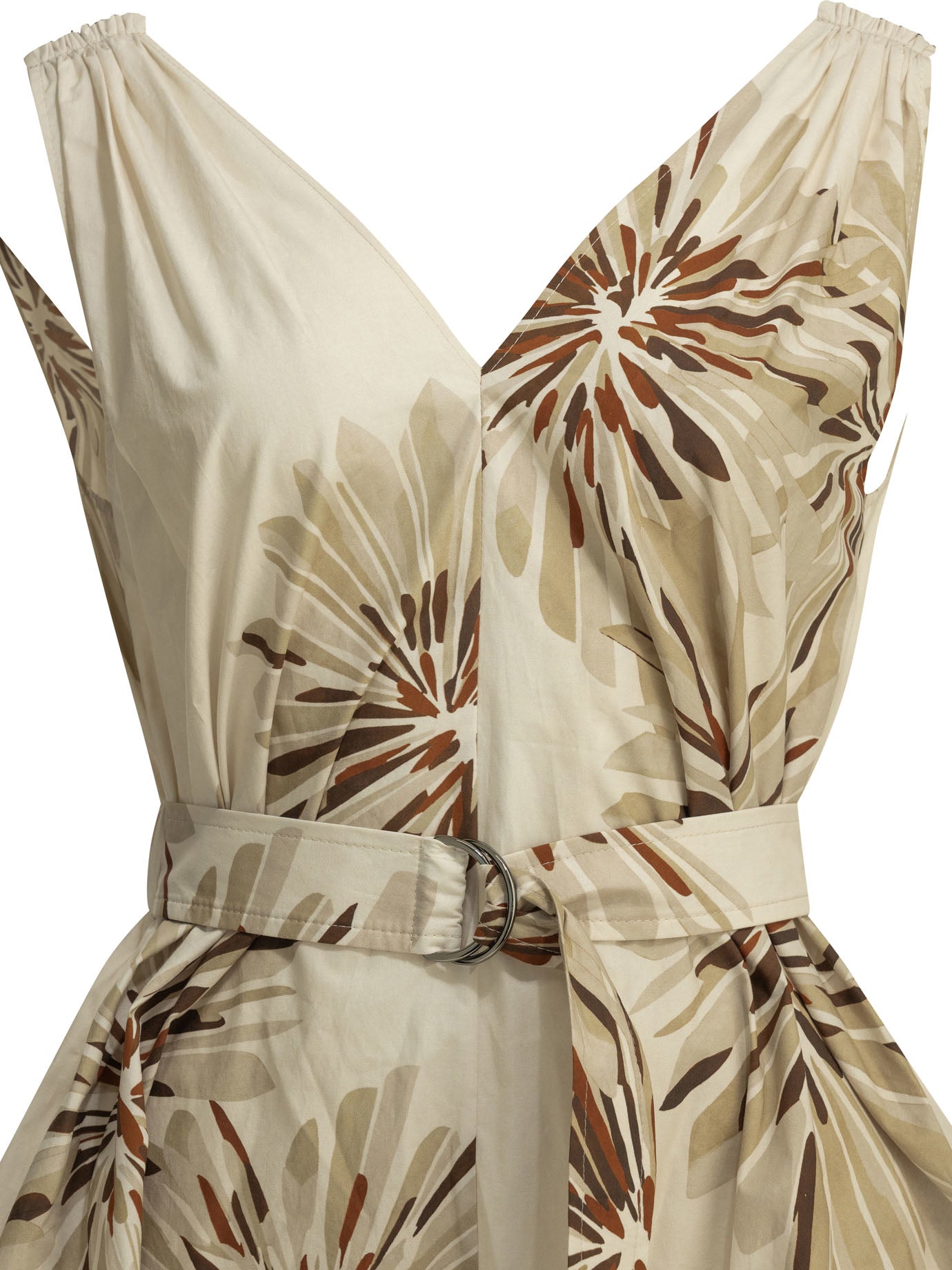Brunello Cucinelli Bloom Print Midi Dress