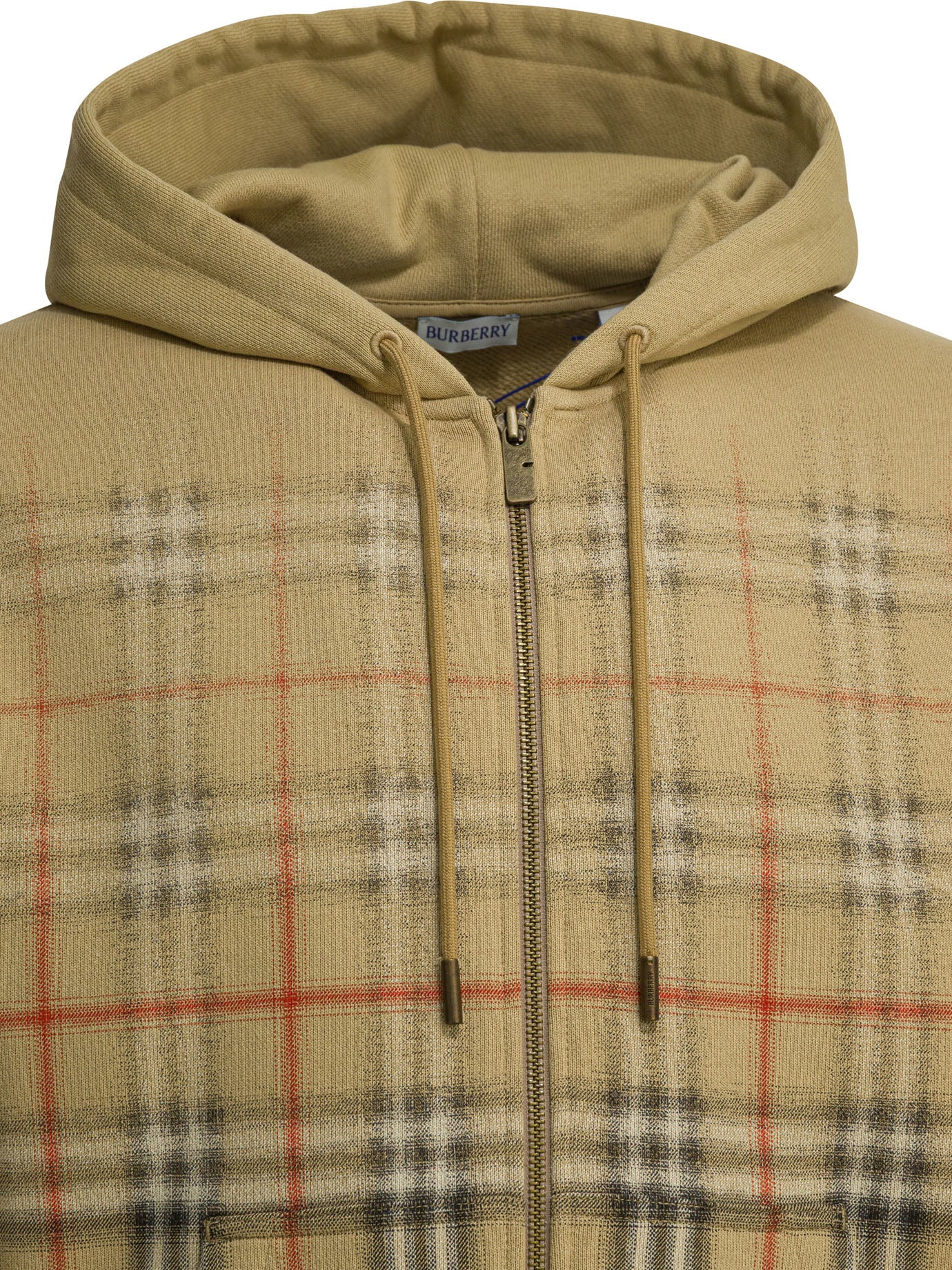 Burberry Check Zipper Sweatshirt