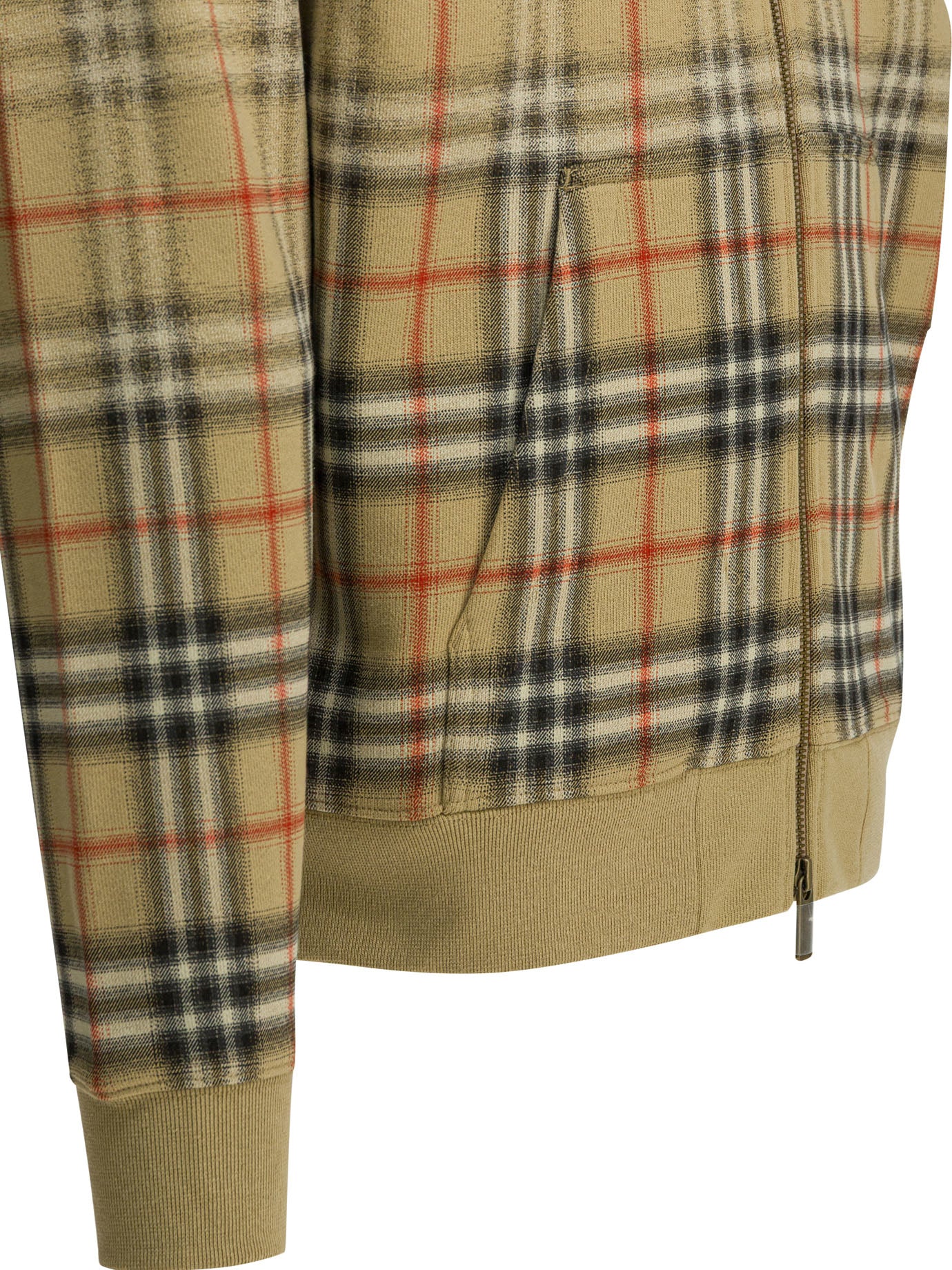 Burberry Check Zipper Sweatshirt