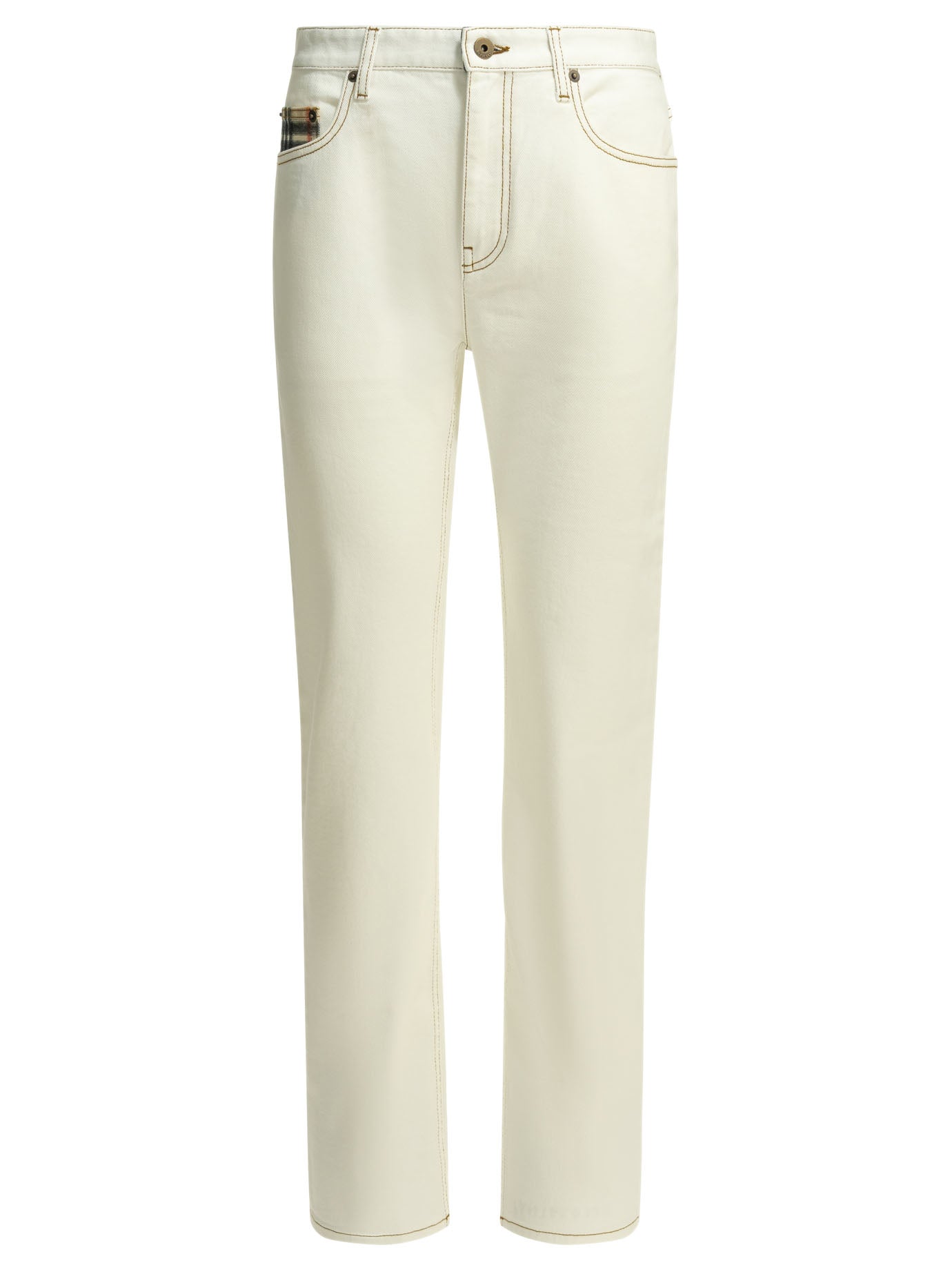 Burberry Dalia Check Straight Leg Jeans