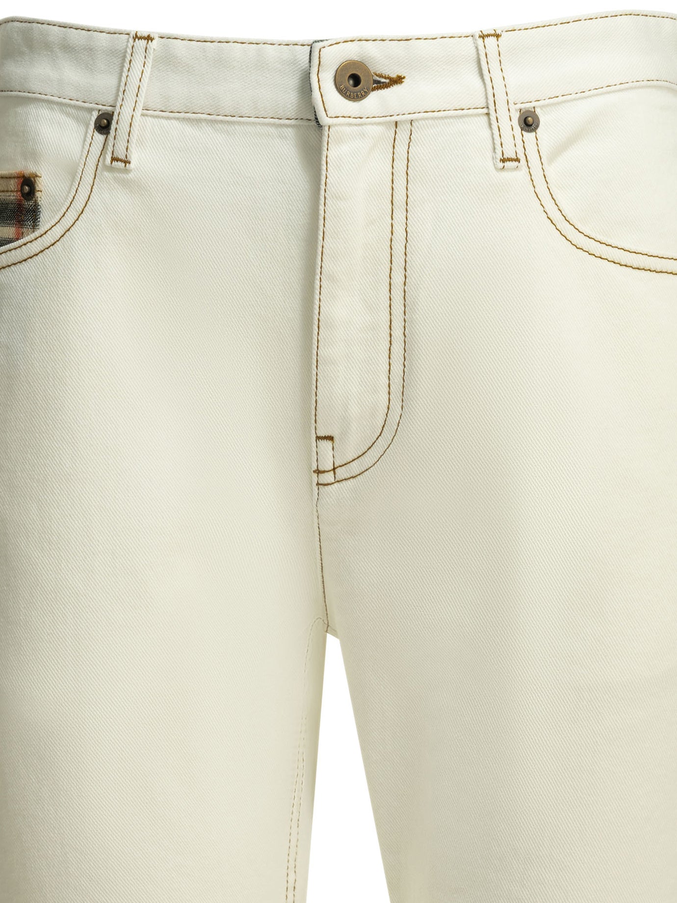 Burberry Dalia Check Straight Leg Jeans