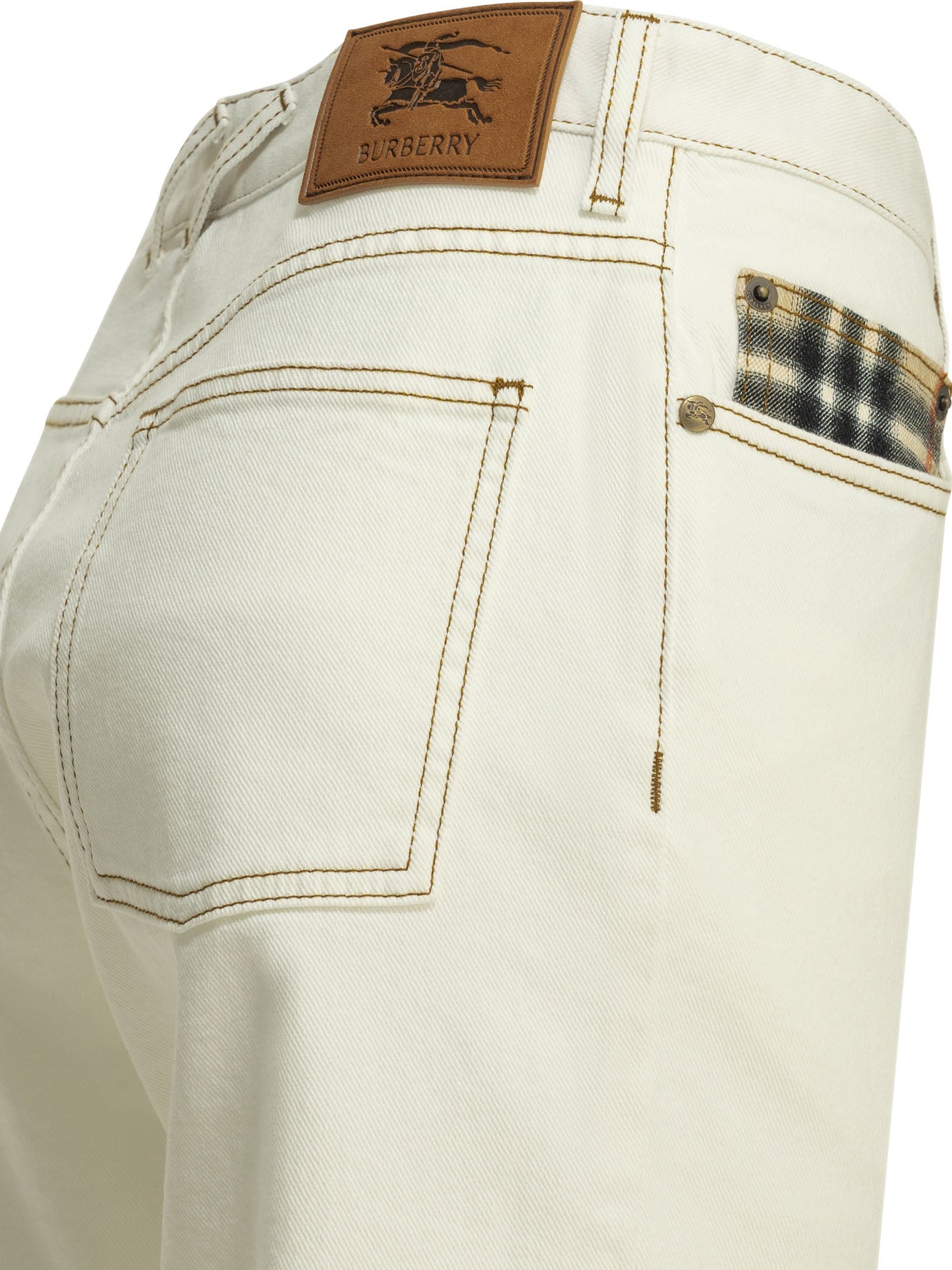 Burberry Dalia Check Straight Leg Jeans