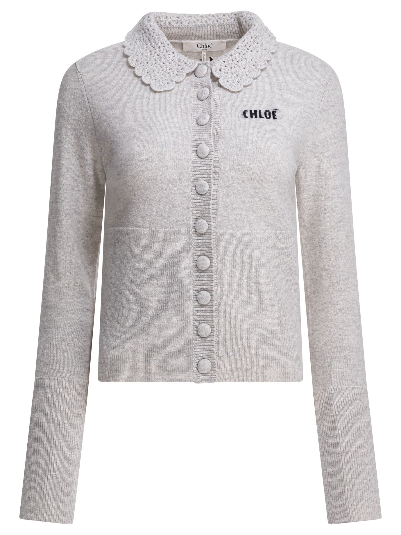 Chloé Wool Cardigan With Logo
