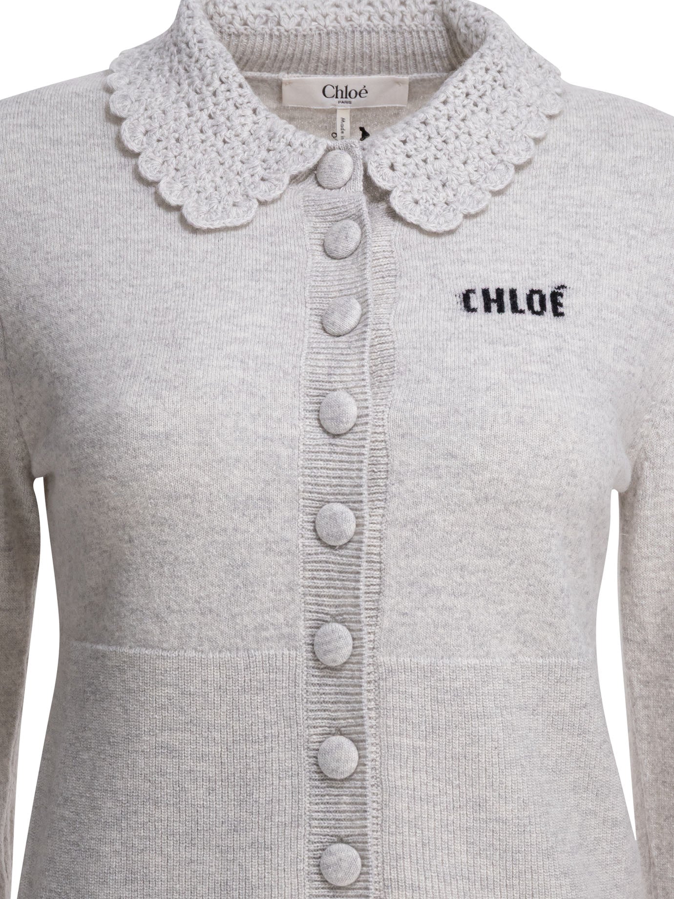 Chloé Wool Cardigan With Logo