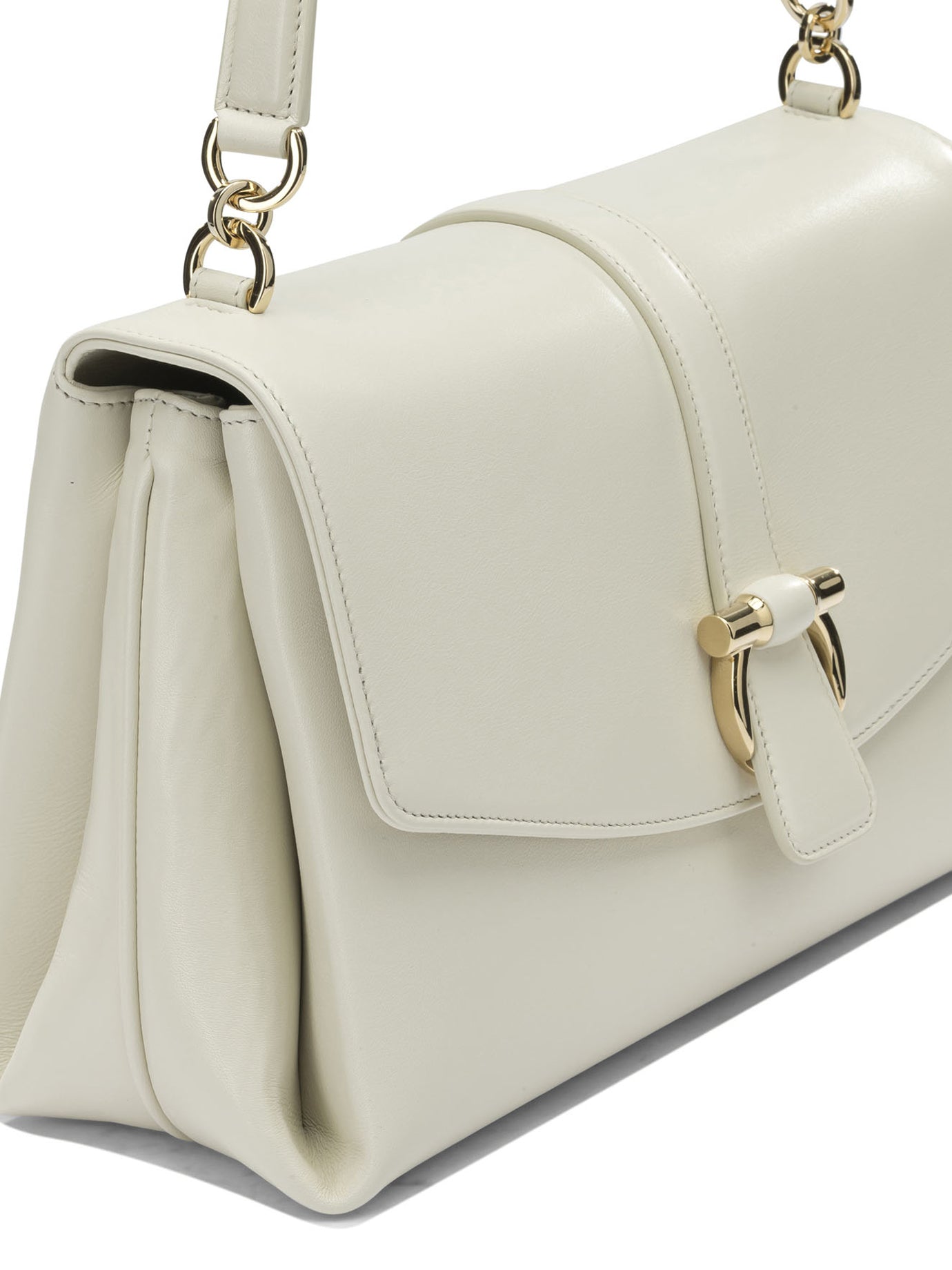 Ferragamo Leather Shoulder Bag With Flap