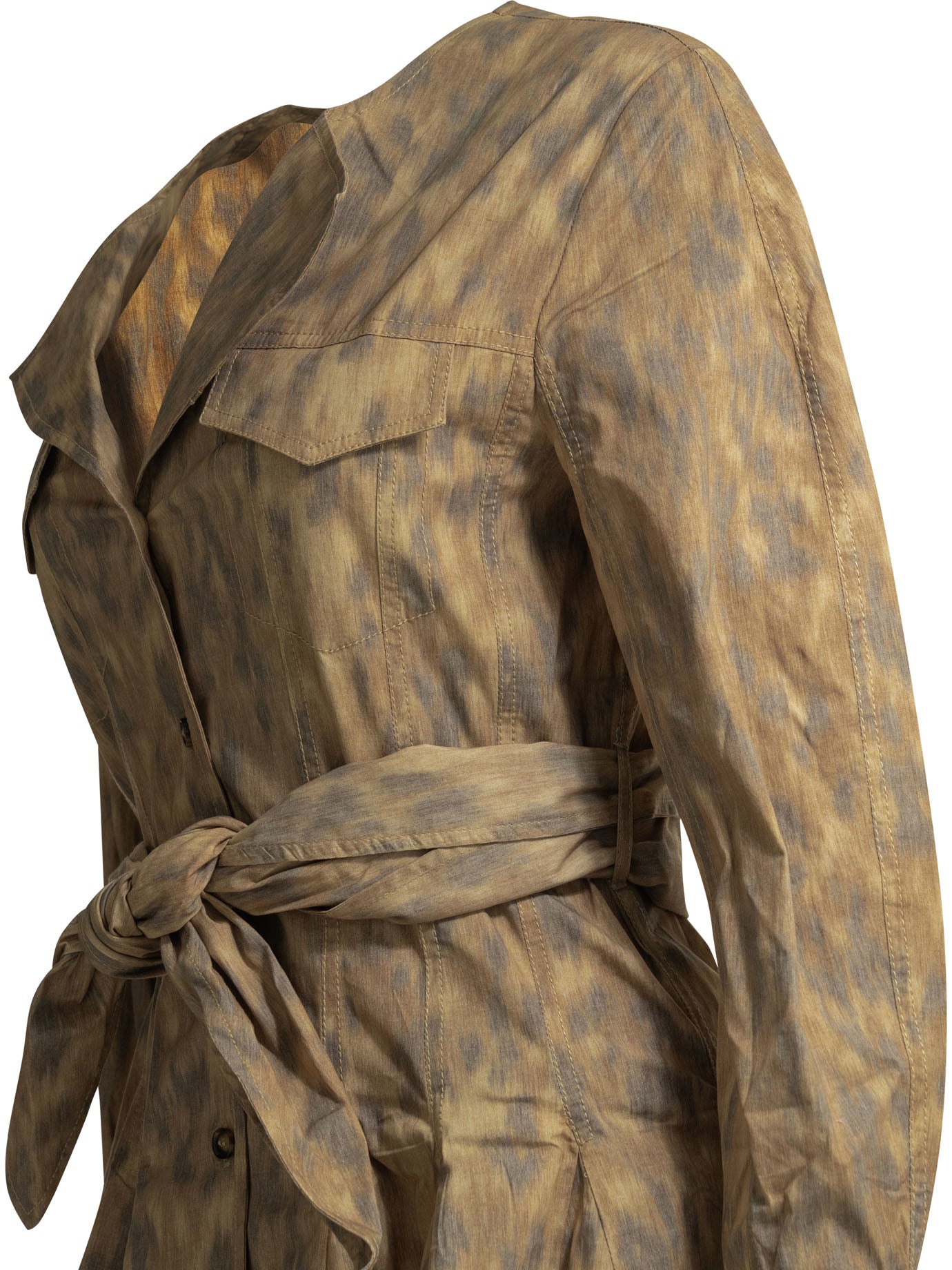 Ganni Animal Print Chemisier Dress