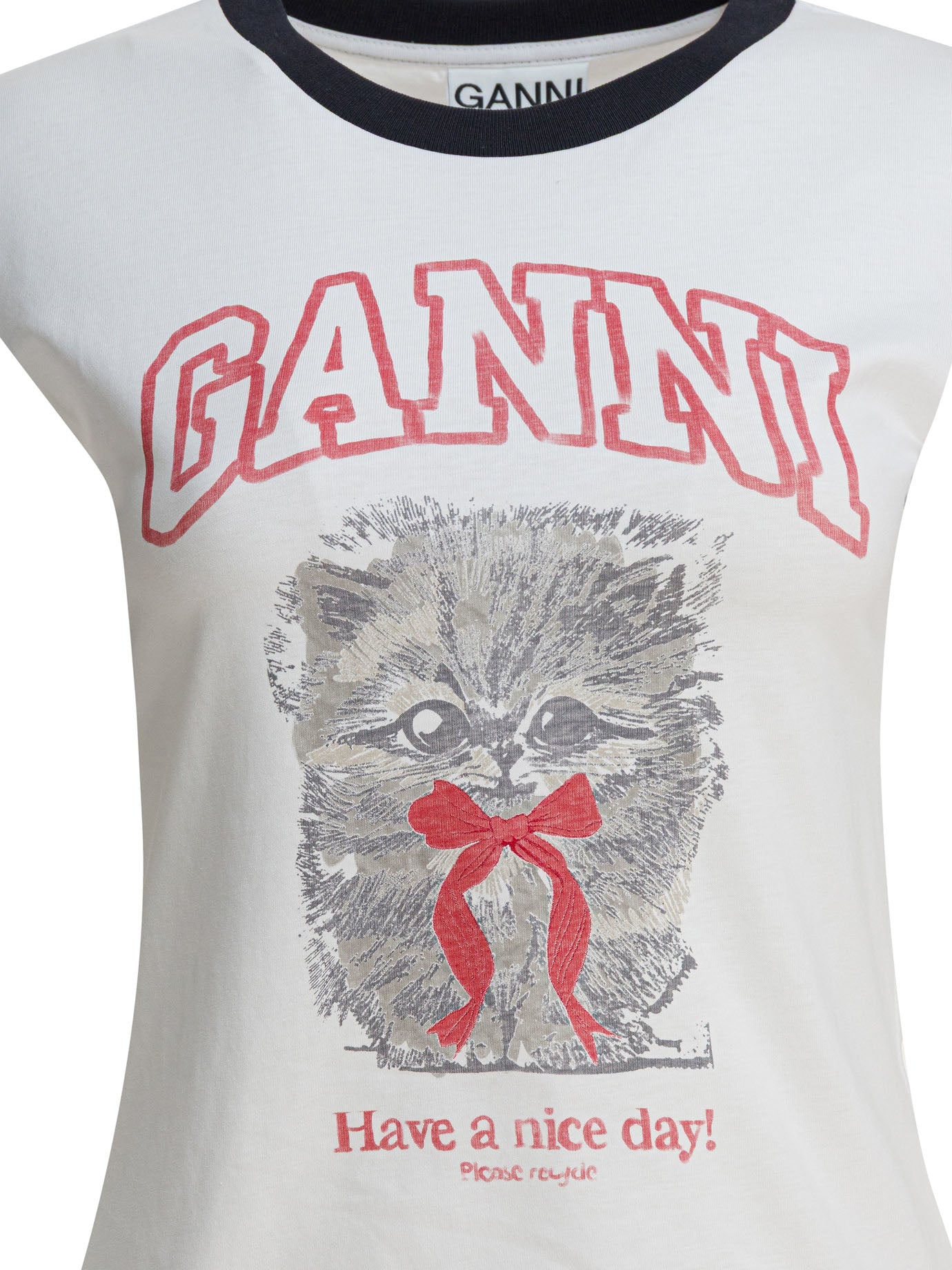 Ganni Kitty Cotton T-Shirt