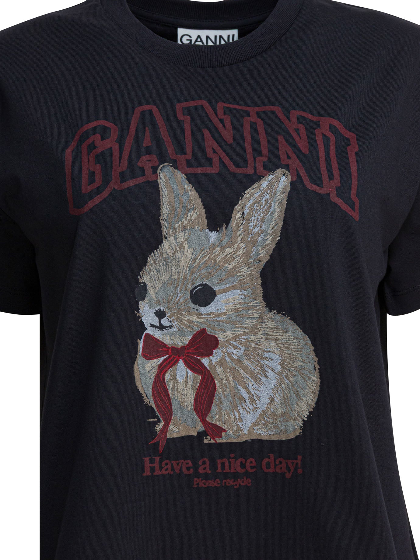 Ganni Bunny Cotton T-Shirt