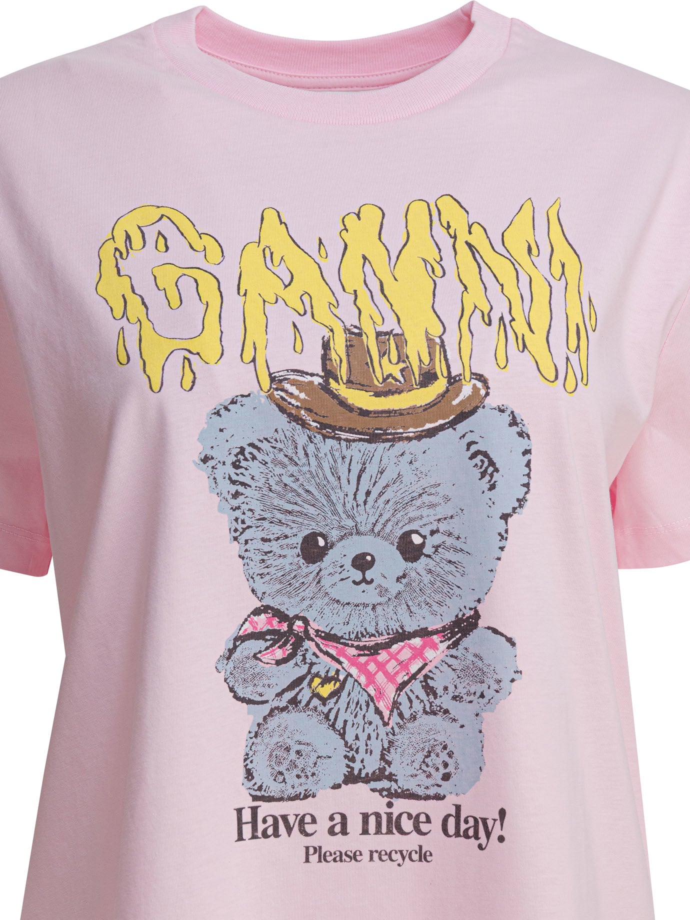 Ganni Bear Cotton T-Shirt