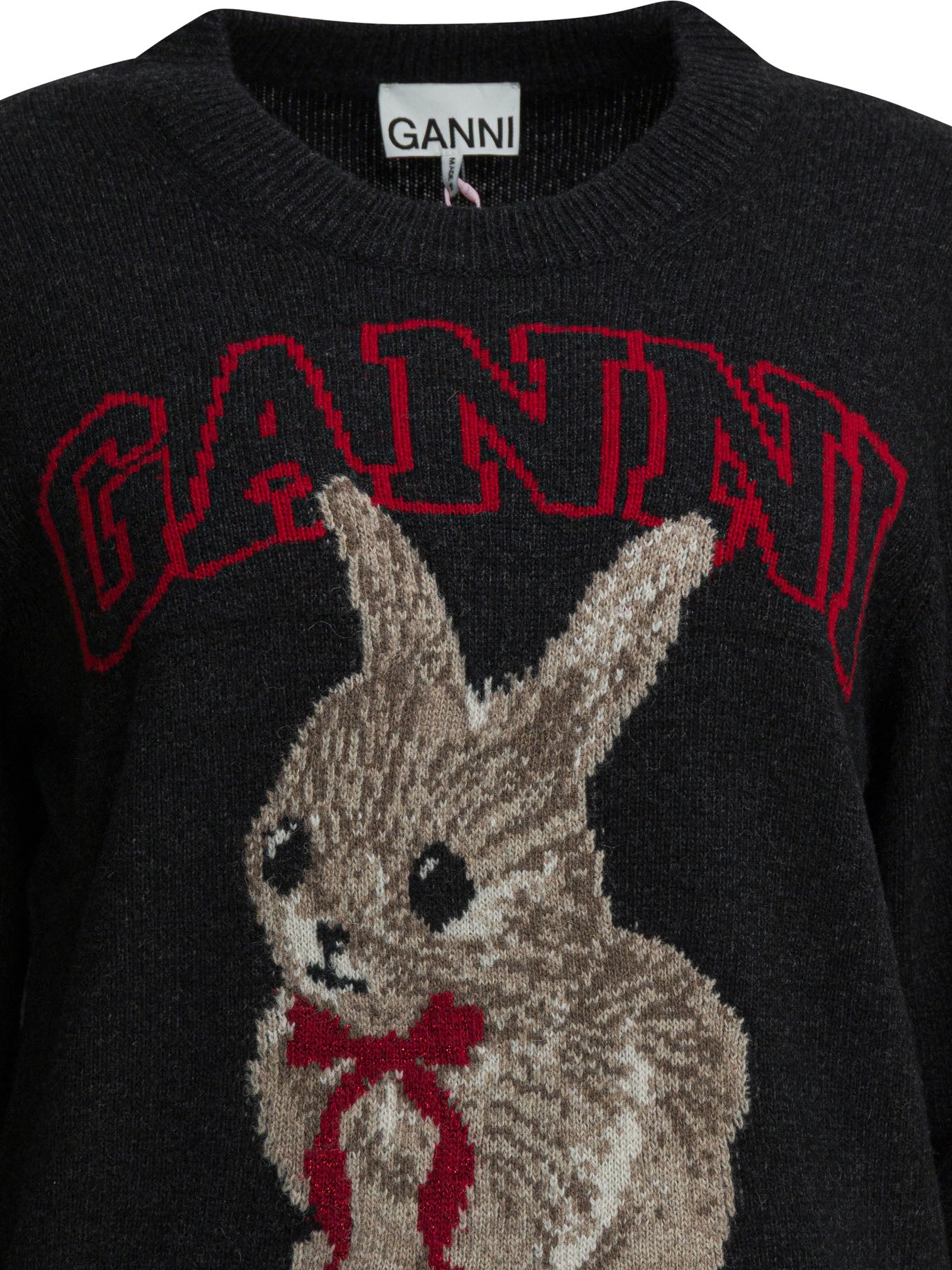 Ganni Wool Sweater With Print