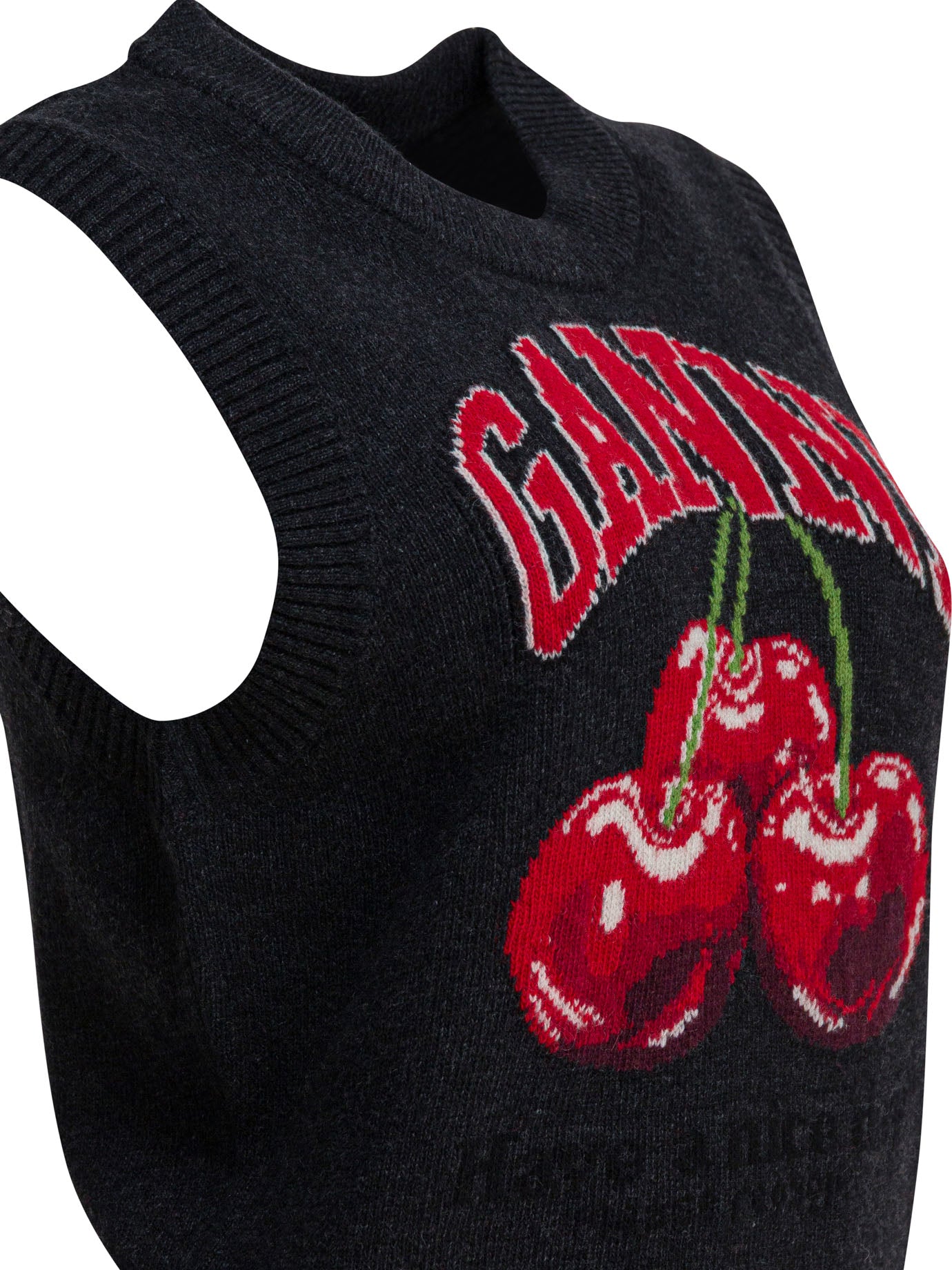 Ganni Wool Vest With Logo