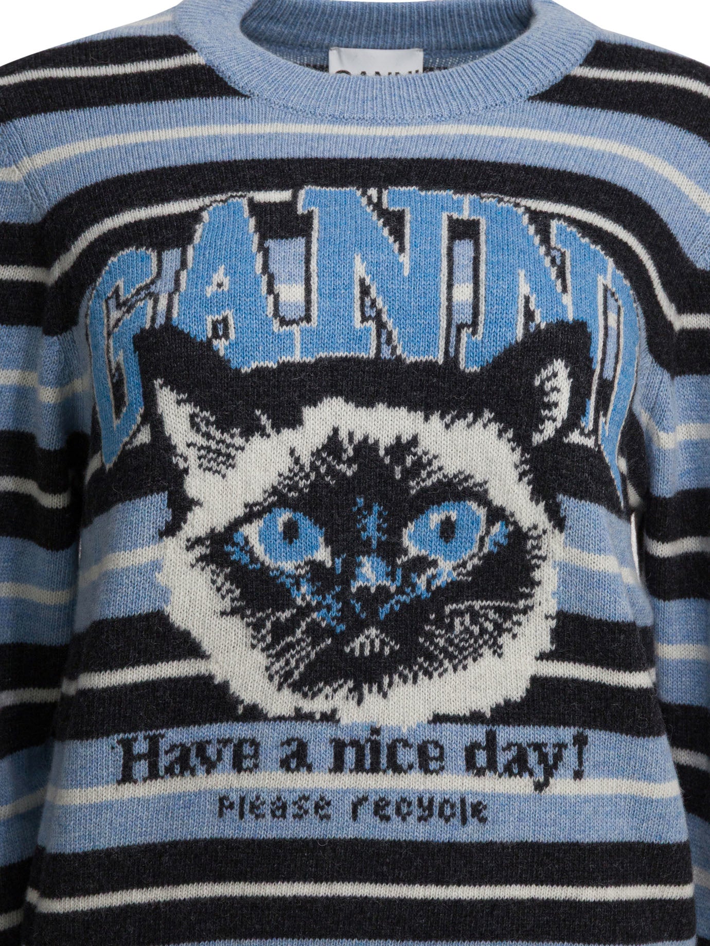 Ganni Wool Sweater With Print