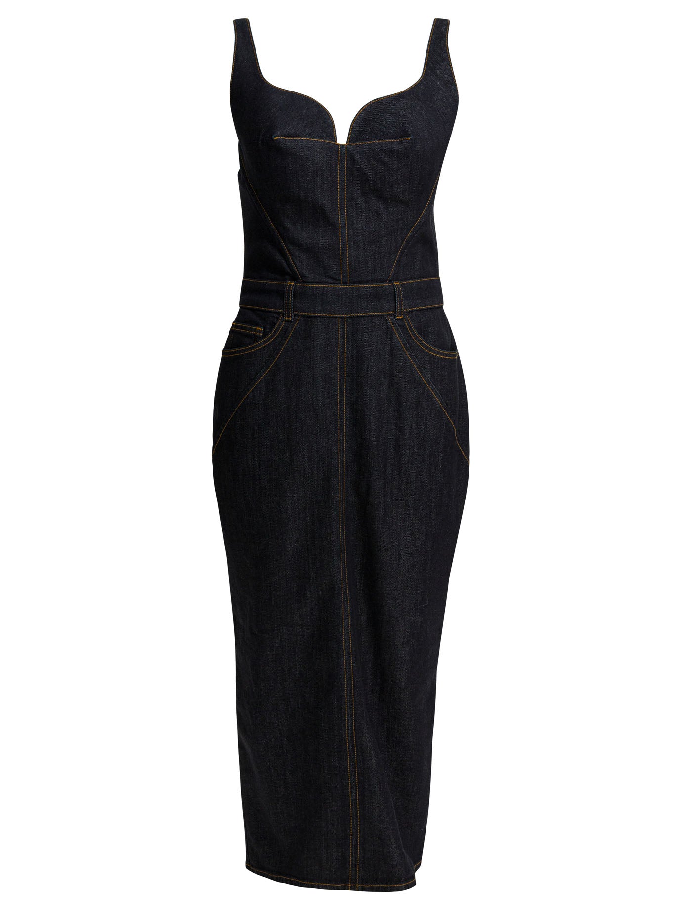 Givenchy Sheath Dress In Raw Denim