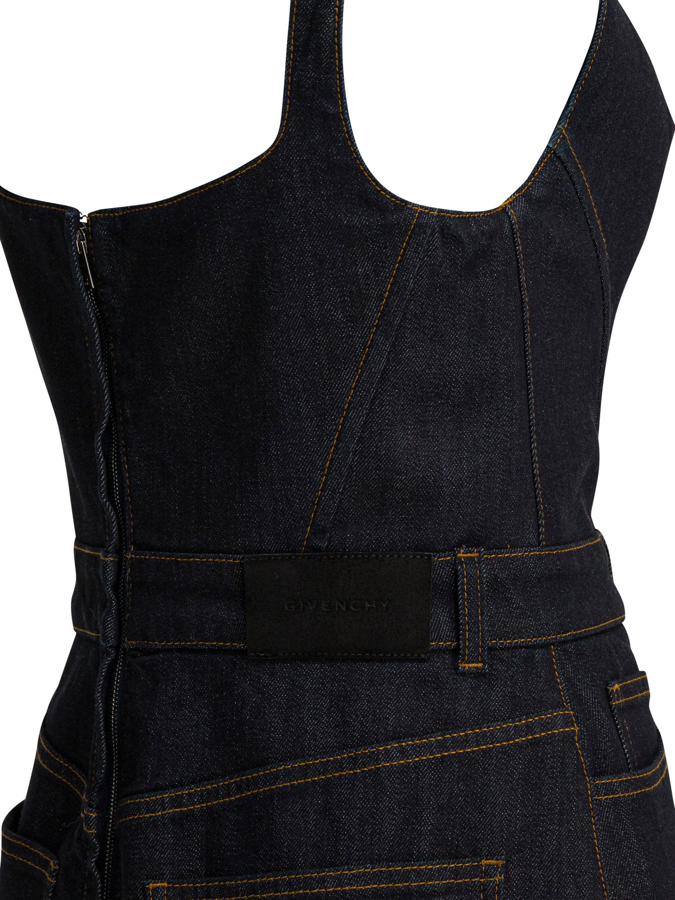 Givenchy Sheath Dress In Raw Denim
