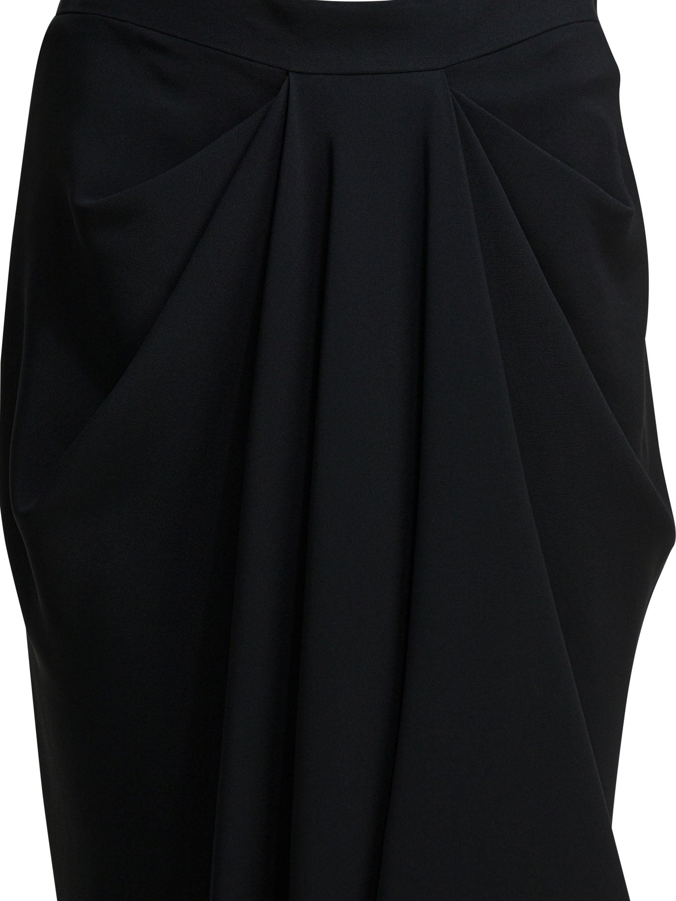 Givenchy Draped Crepe Cady Midi Skirt