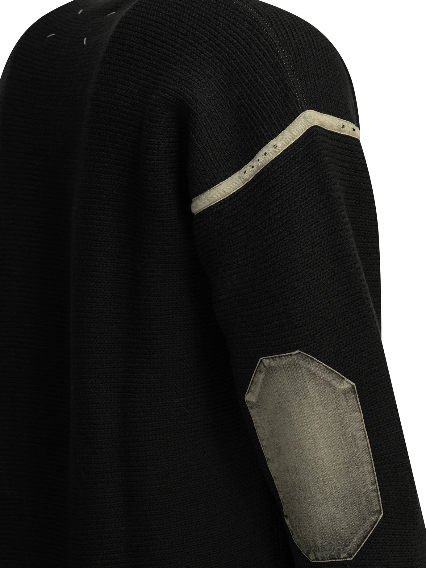 Maison Margiela Wool Cardigan With Patches