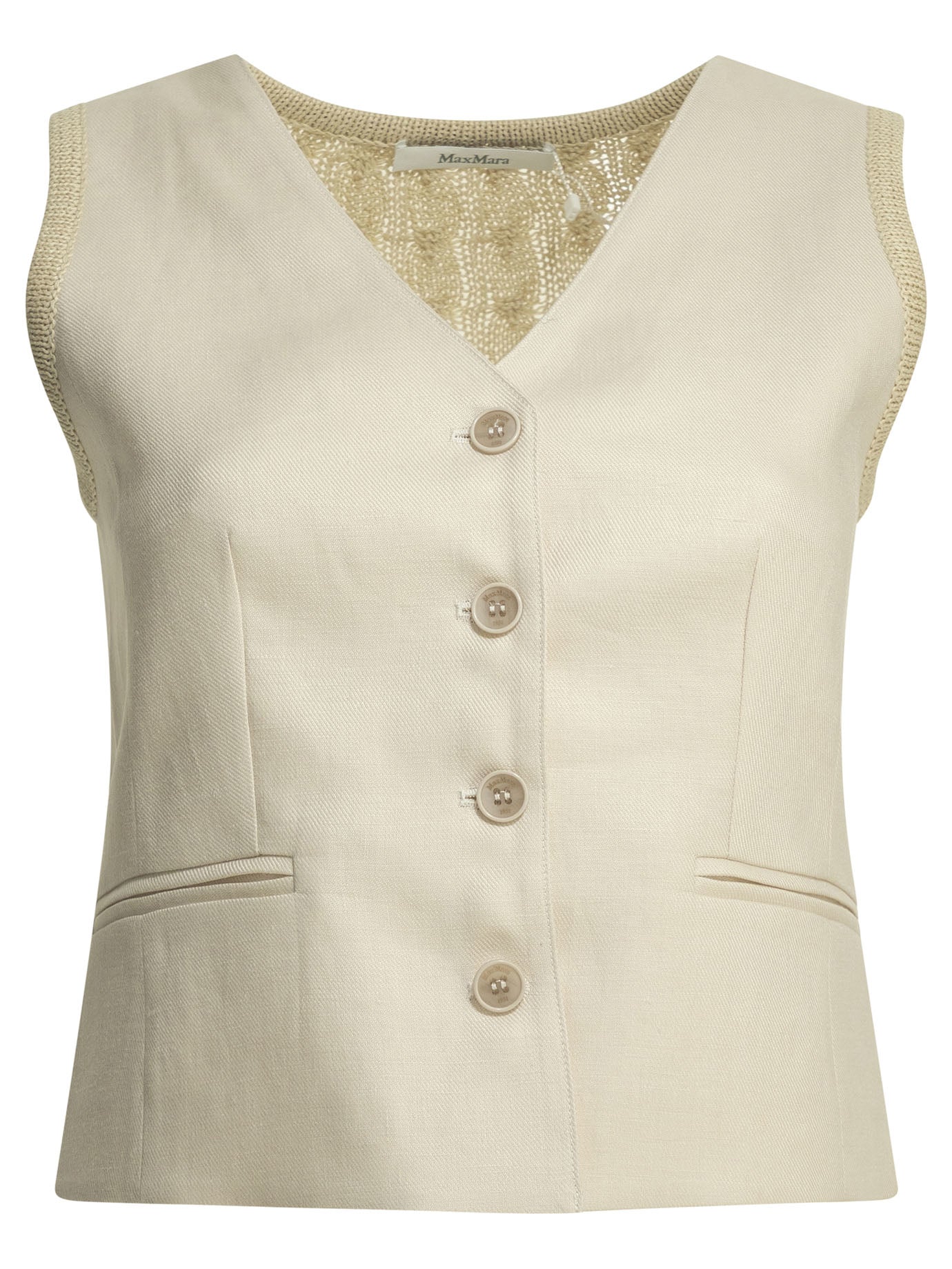 Max Mara Linen And Knitted Vest