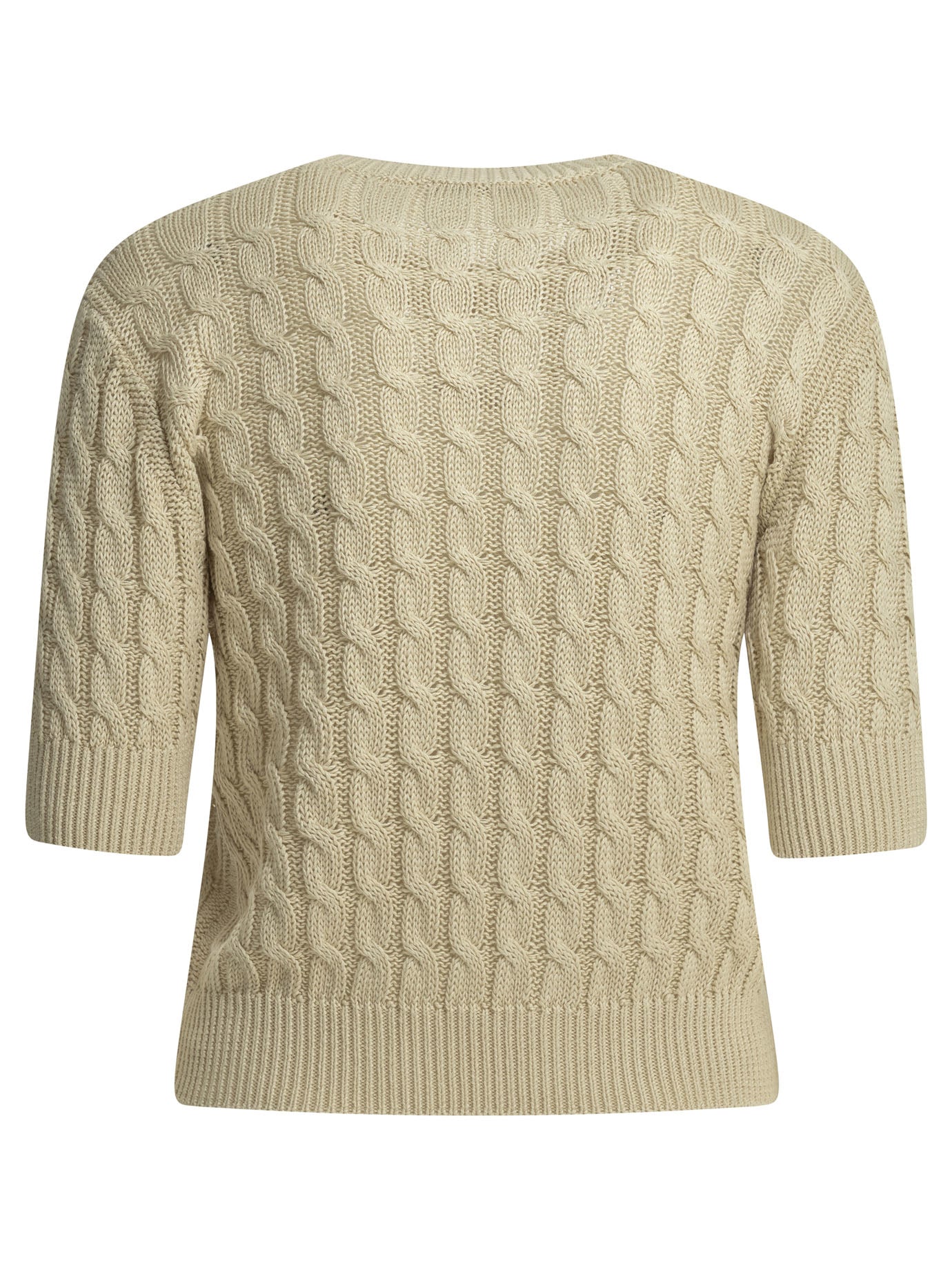 Max Mara Linen Cable-Knit Sweater