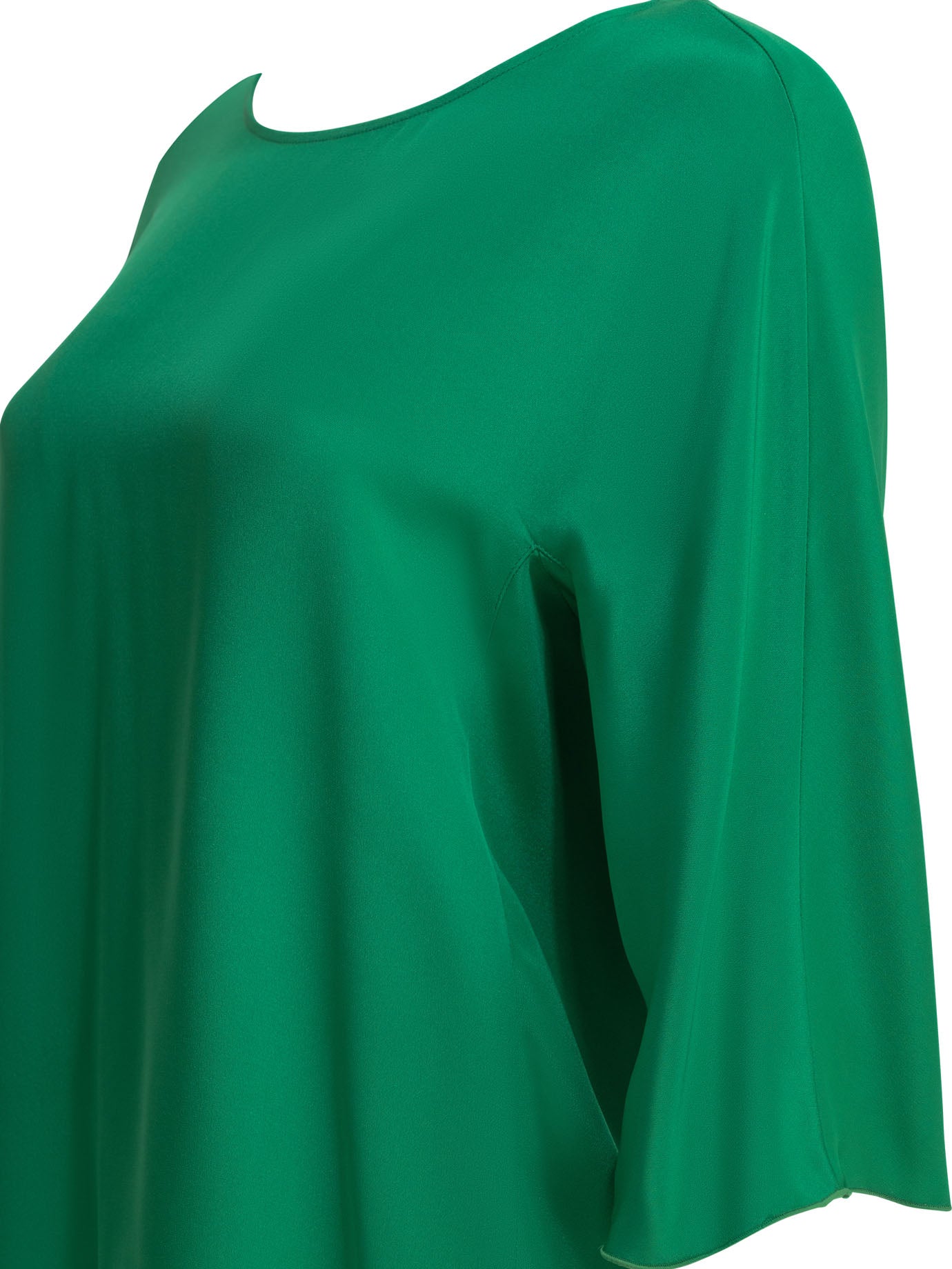 Max Mara Pianoforte Silk Blouse With Reverse Bow