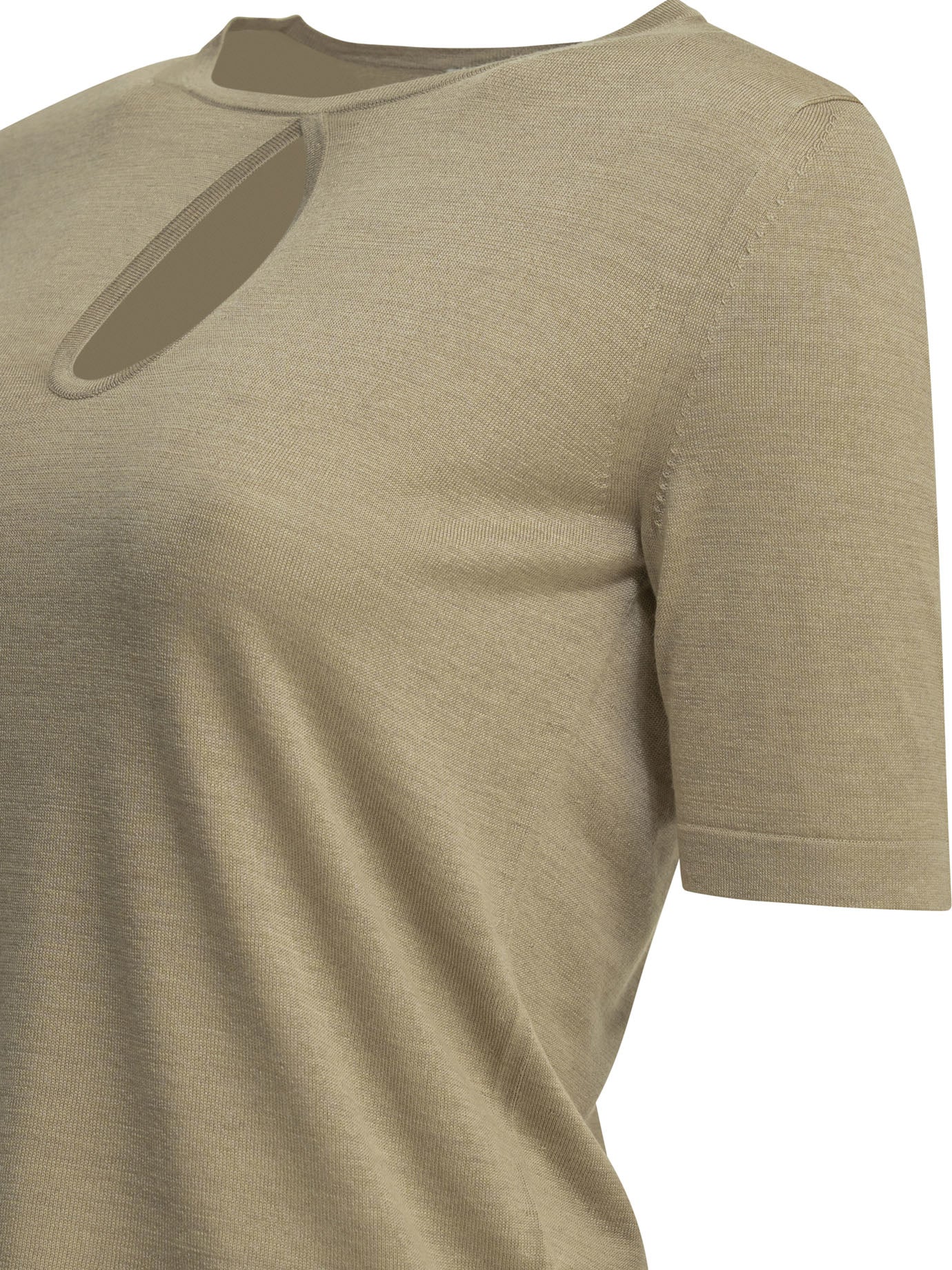 Max Mara Pure Silk Blend Round Neck Sweater