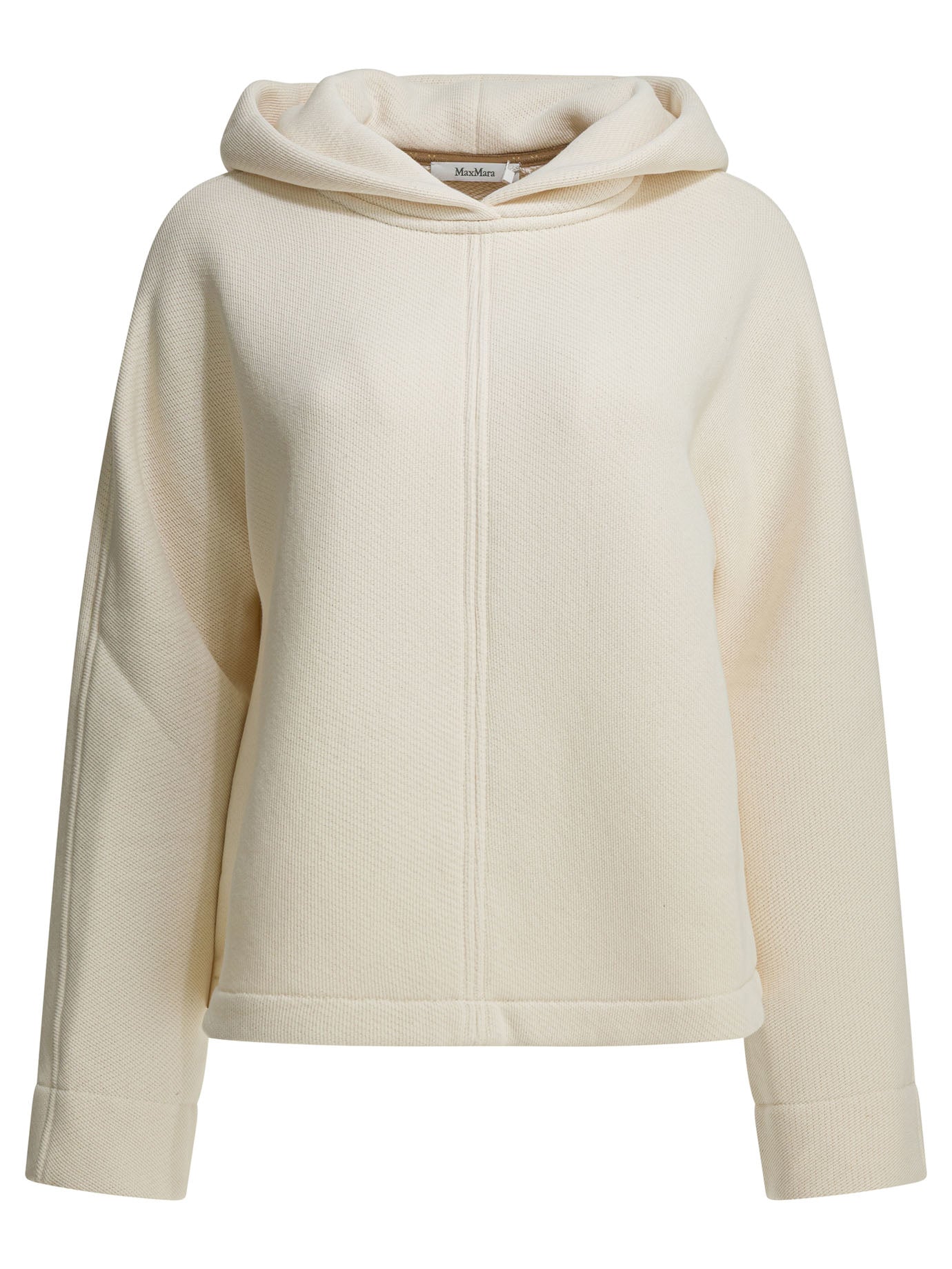 Max Mara Pure Hooded Sweatshirt With Tone-On-Tone Logo