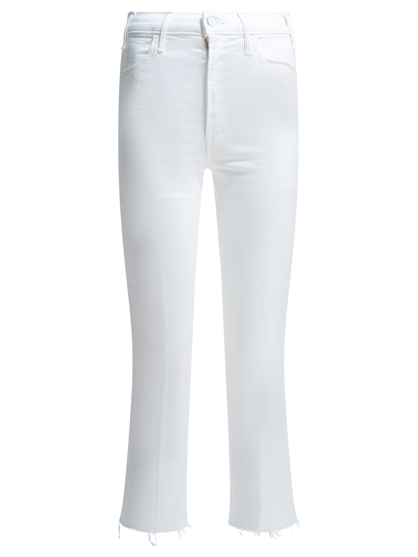 MOTHER Denim Hustler Ankle Fray Flared Jeans