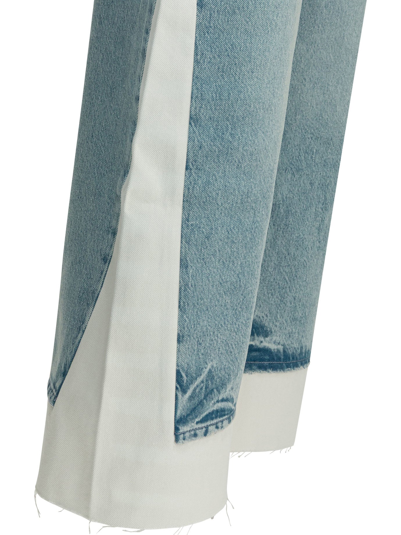 MOTHER Denim The Nachio Double Dip Nerdy Fray Wide Leg Jeans