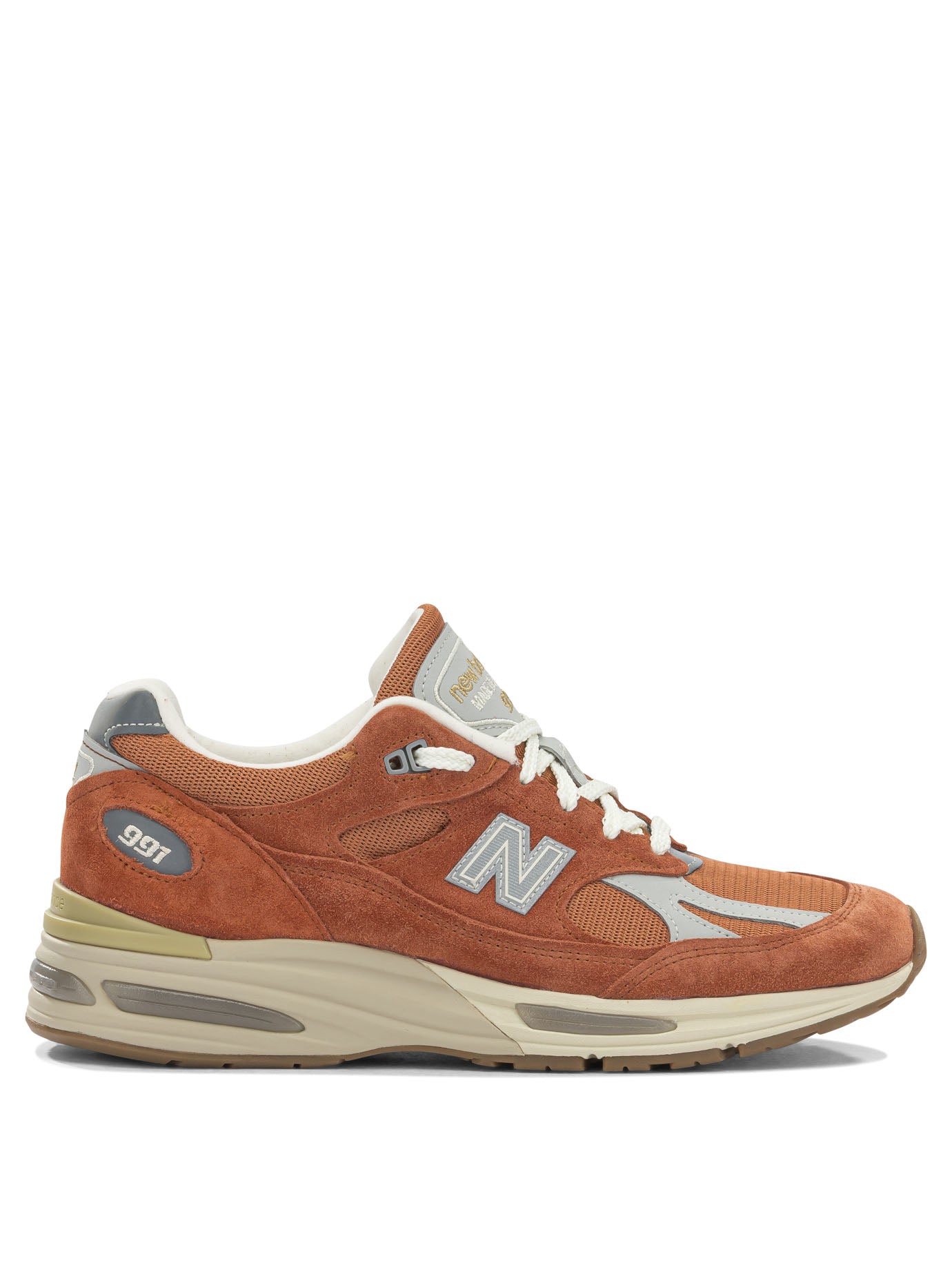 New Balance Made In Uk 991V2 Vintage Sports Low-Top Sneakers