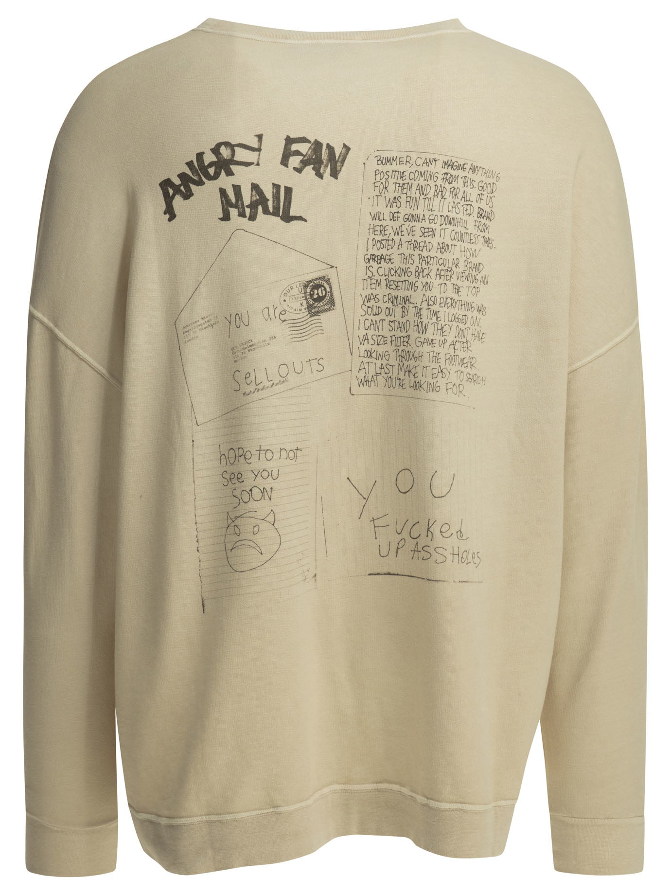 Our Legacy Angry Fan Mail Crewneck Sweatshirt