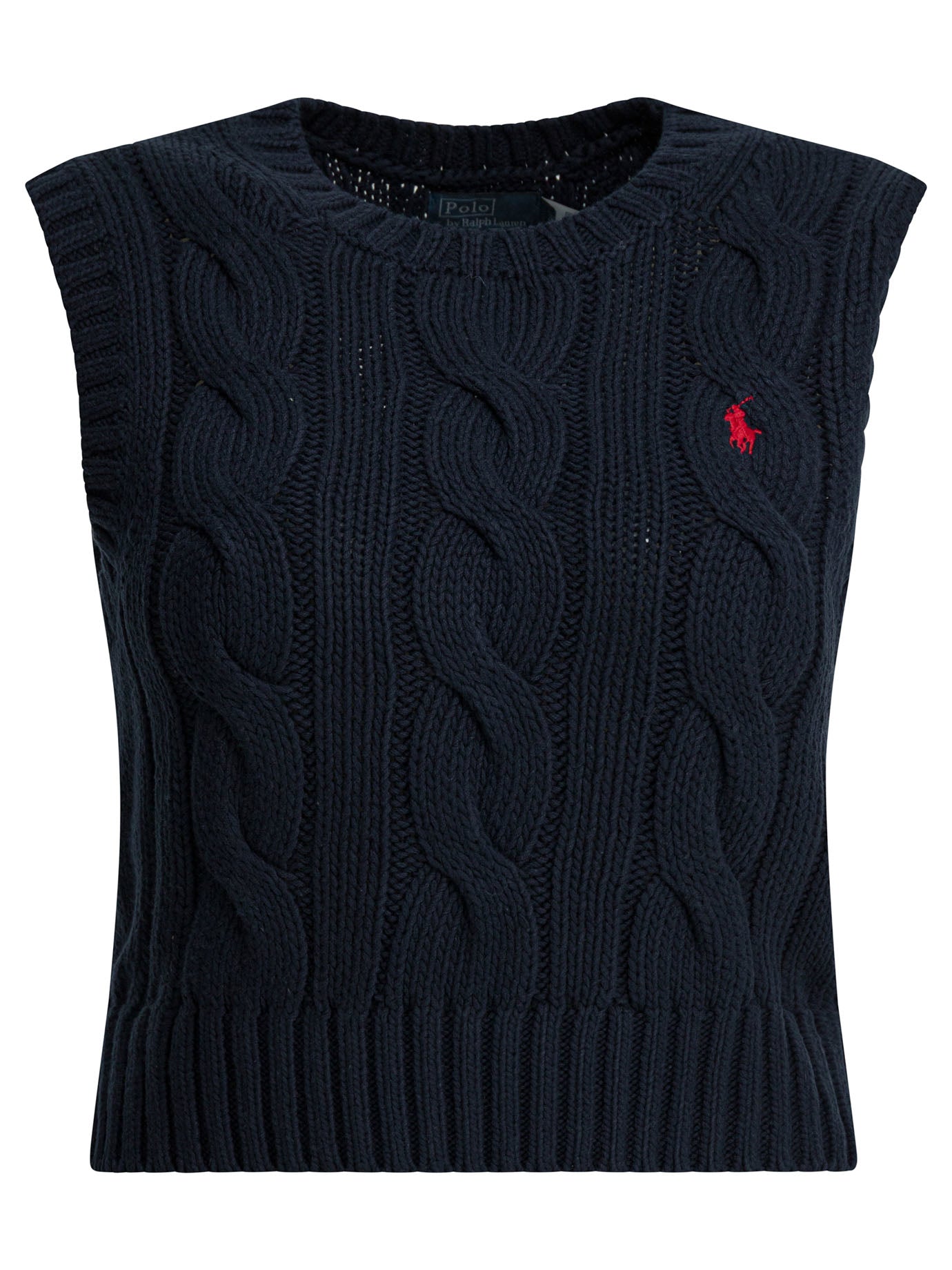 Polo Ralph Lauren Cable-Knit Vest With Logo