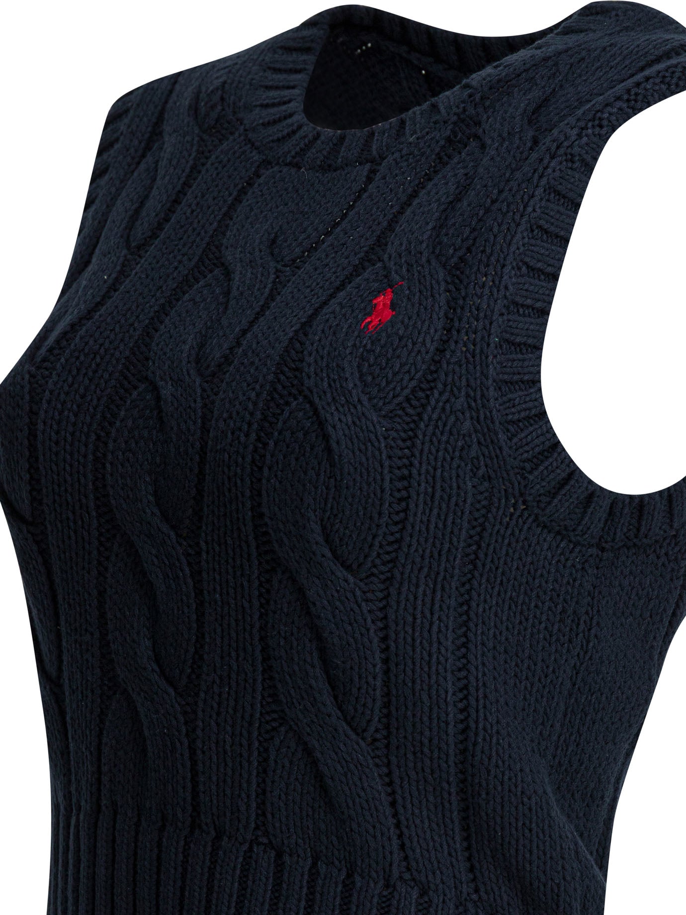 Polo Ralph Lauren Cable-Knit Vest With Logo