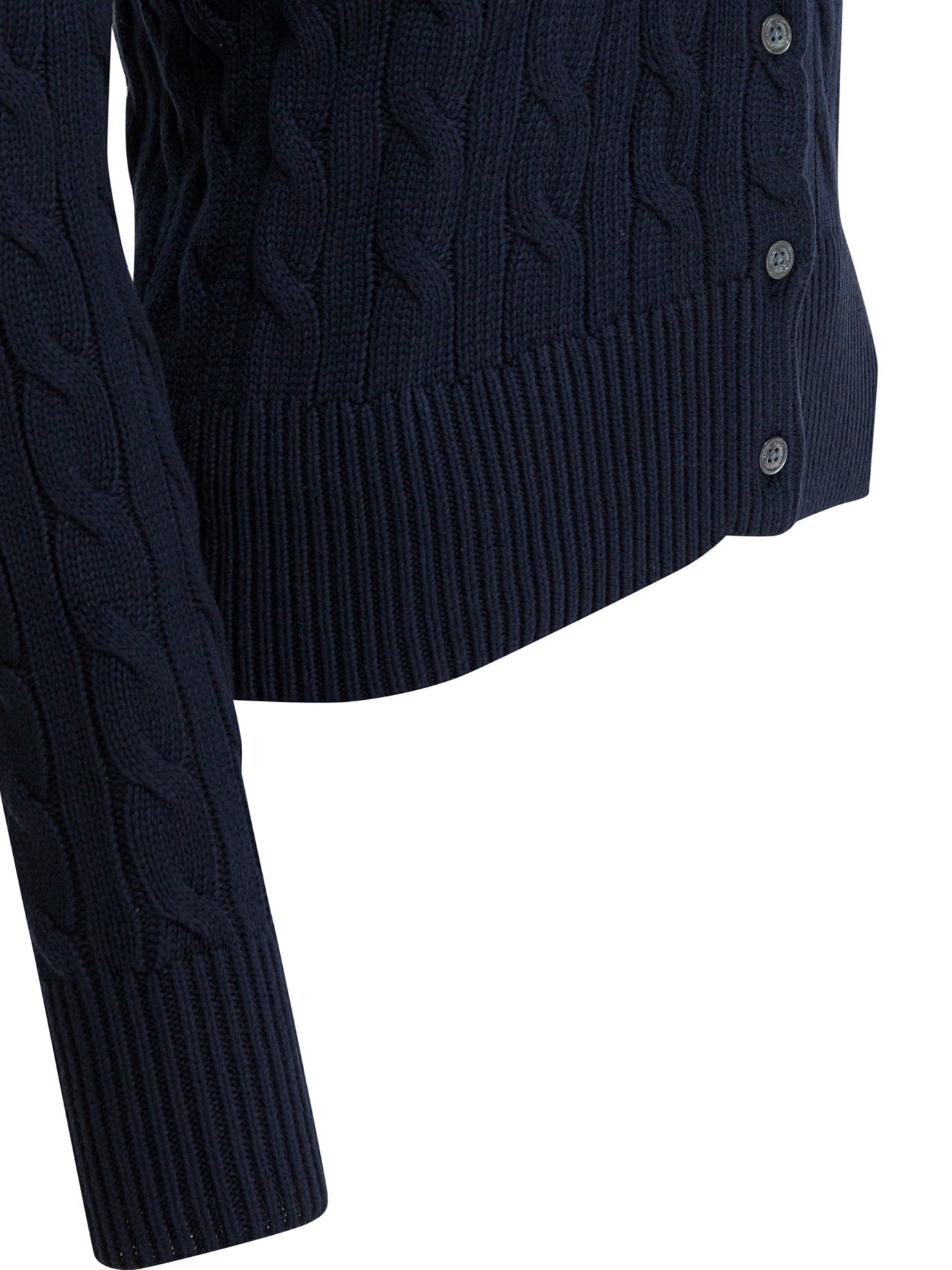 Polo Ralph Lauren Braided Crewneck Cardigan With Logo