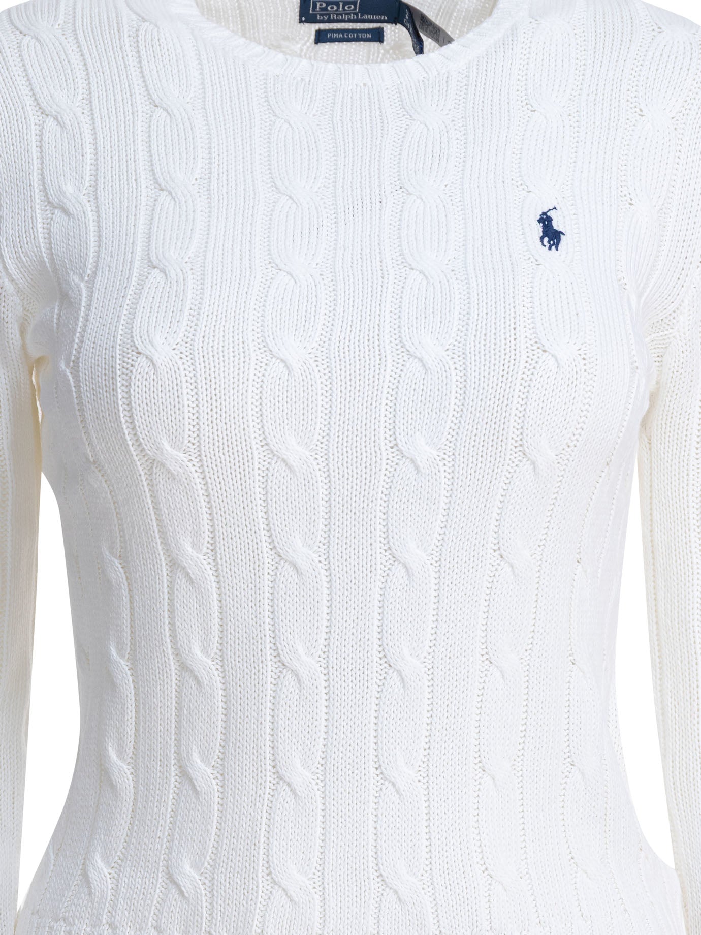 Polo Ralph Lauren Crew-Neck Cable-Knit Sweater With Logo