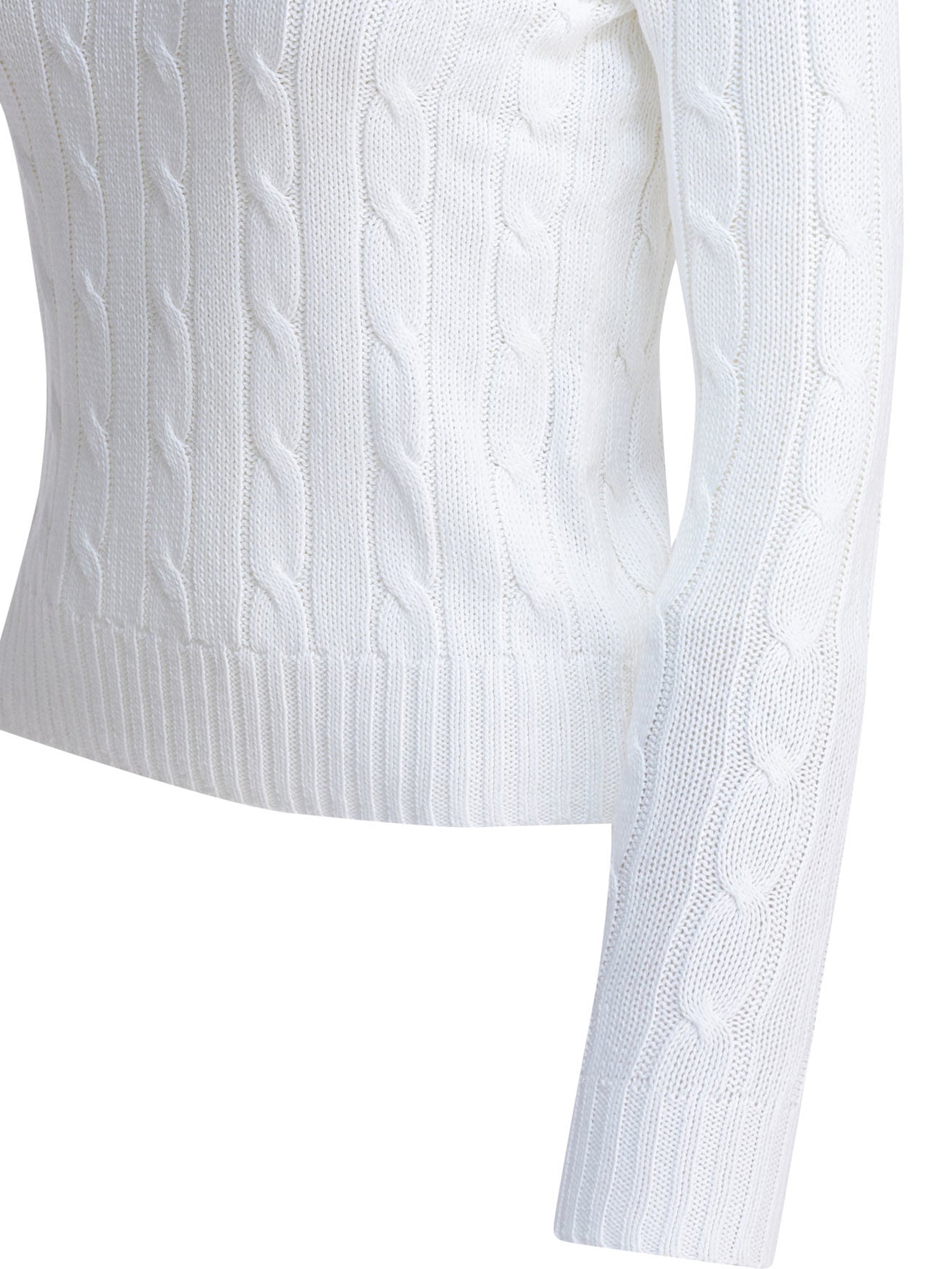 Polo Ralph Lauren Crew-Neck Cable-Knit Sweater With Logo