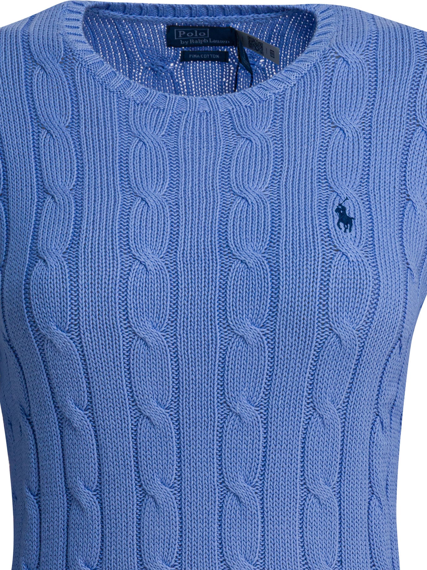 Polo Ralph Lauren Crew-Neck Cable-Knit Sweater With Logo