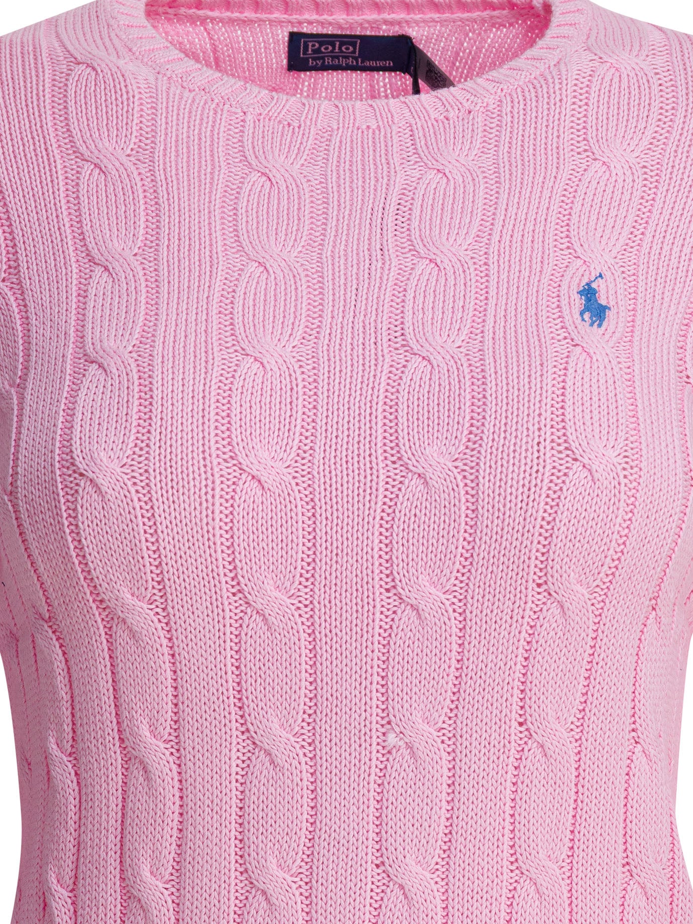 Polo Ralph Lauren Crew-Neck Cable-Knit Sweater With Logo