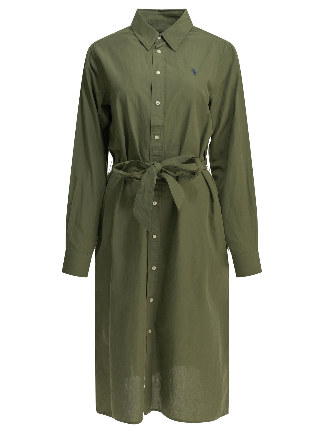 Polo Ralph Lauren Chemisier Midi Dress With Logo