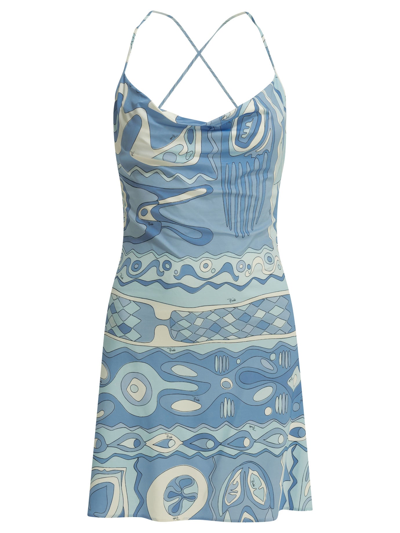 Pucci Angoli Short Dress With Open Back