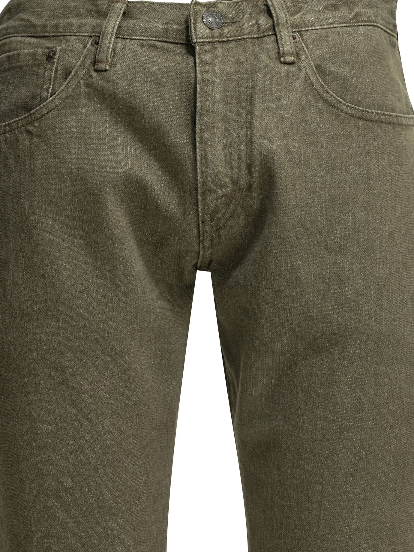 RRL by Ralph Lauren Olive Straight-Leg Jeans