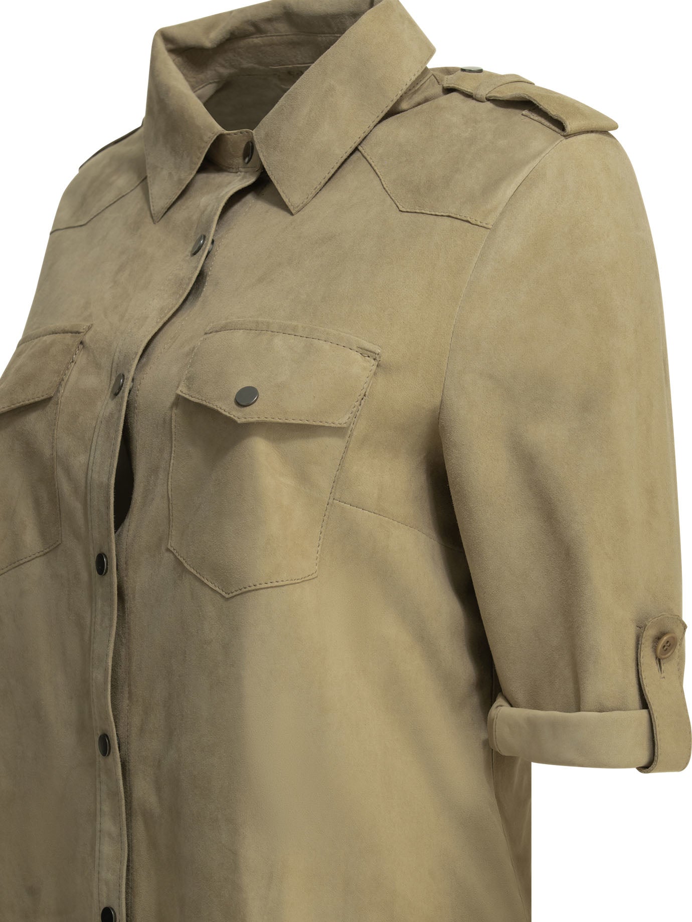 Salvatore Santoro Casual Suede Shirt