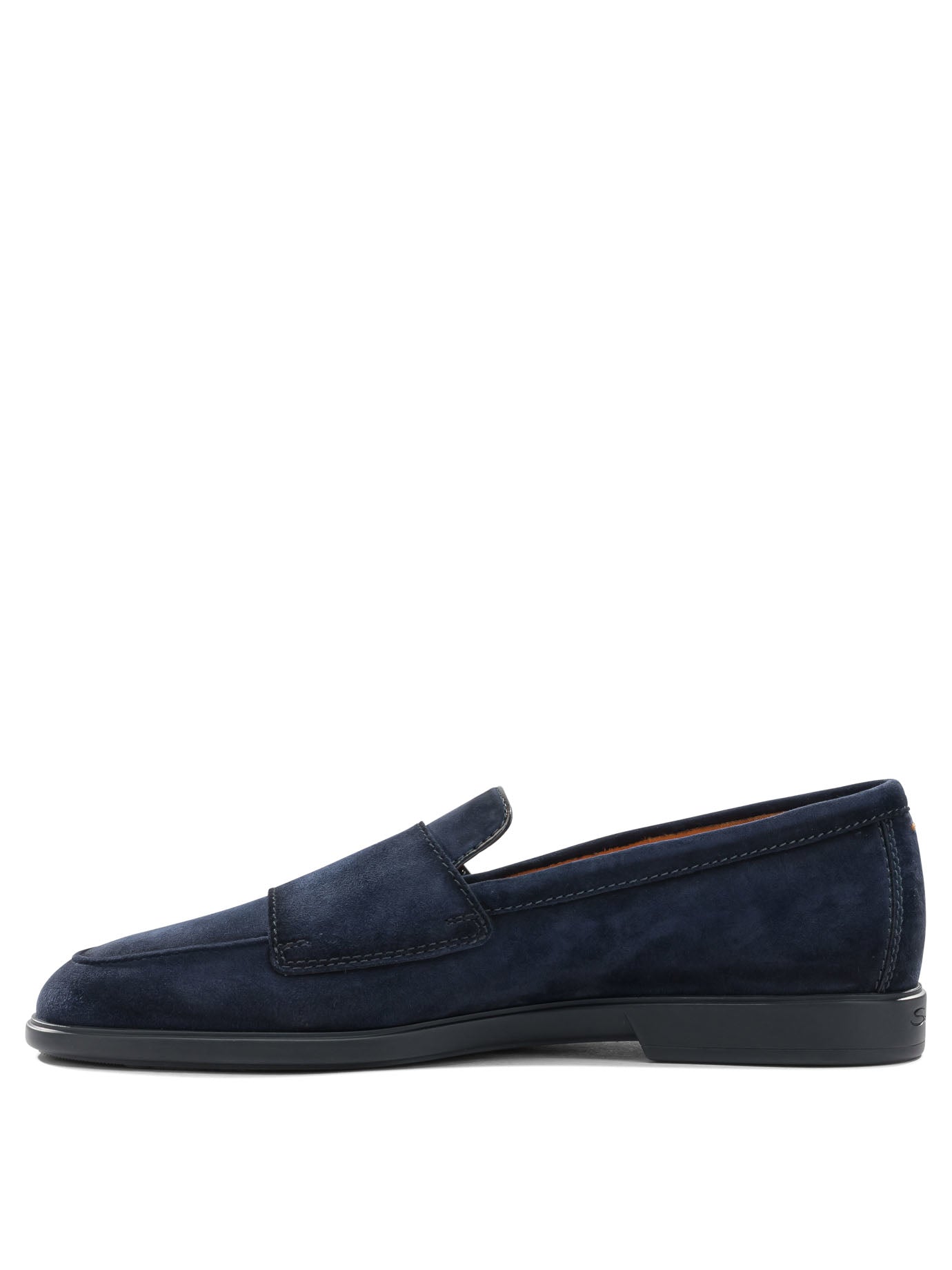 Santoni Suede Double Buckle Loafers