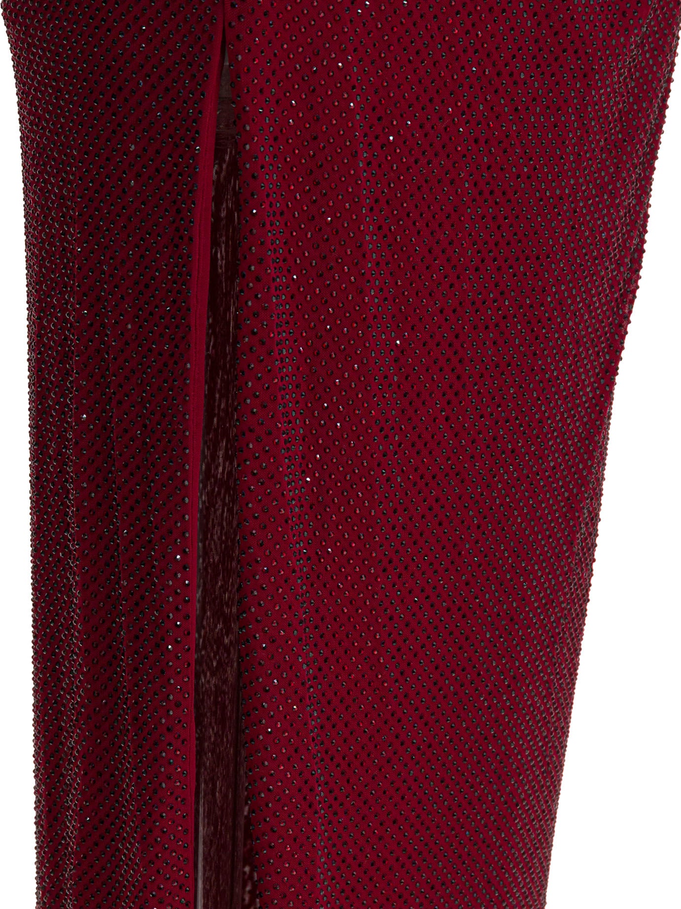 Self-portrait Draped Midi Dress With Rhinestones