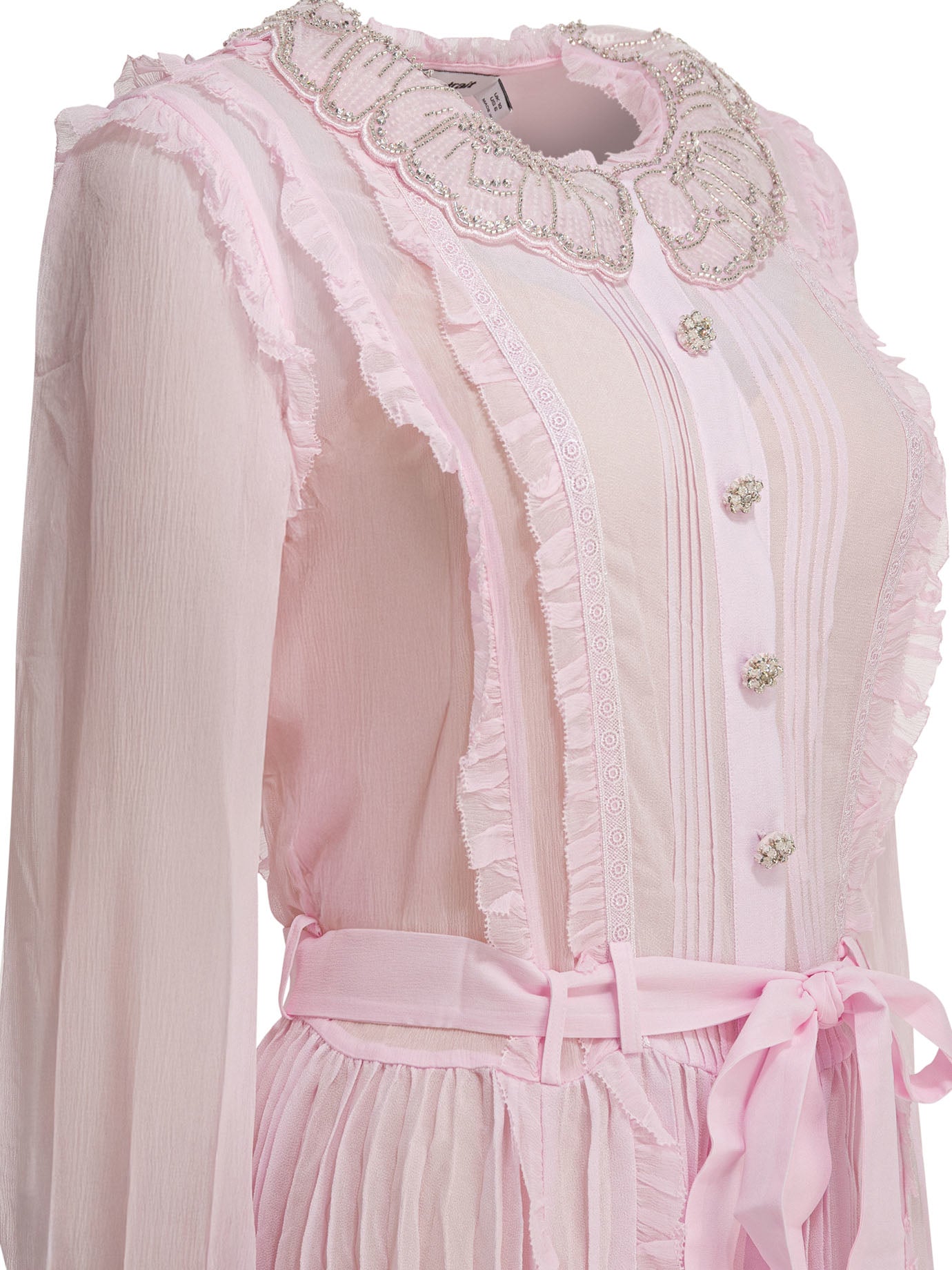 Self-portrait Pleated Georgette Midi Dress