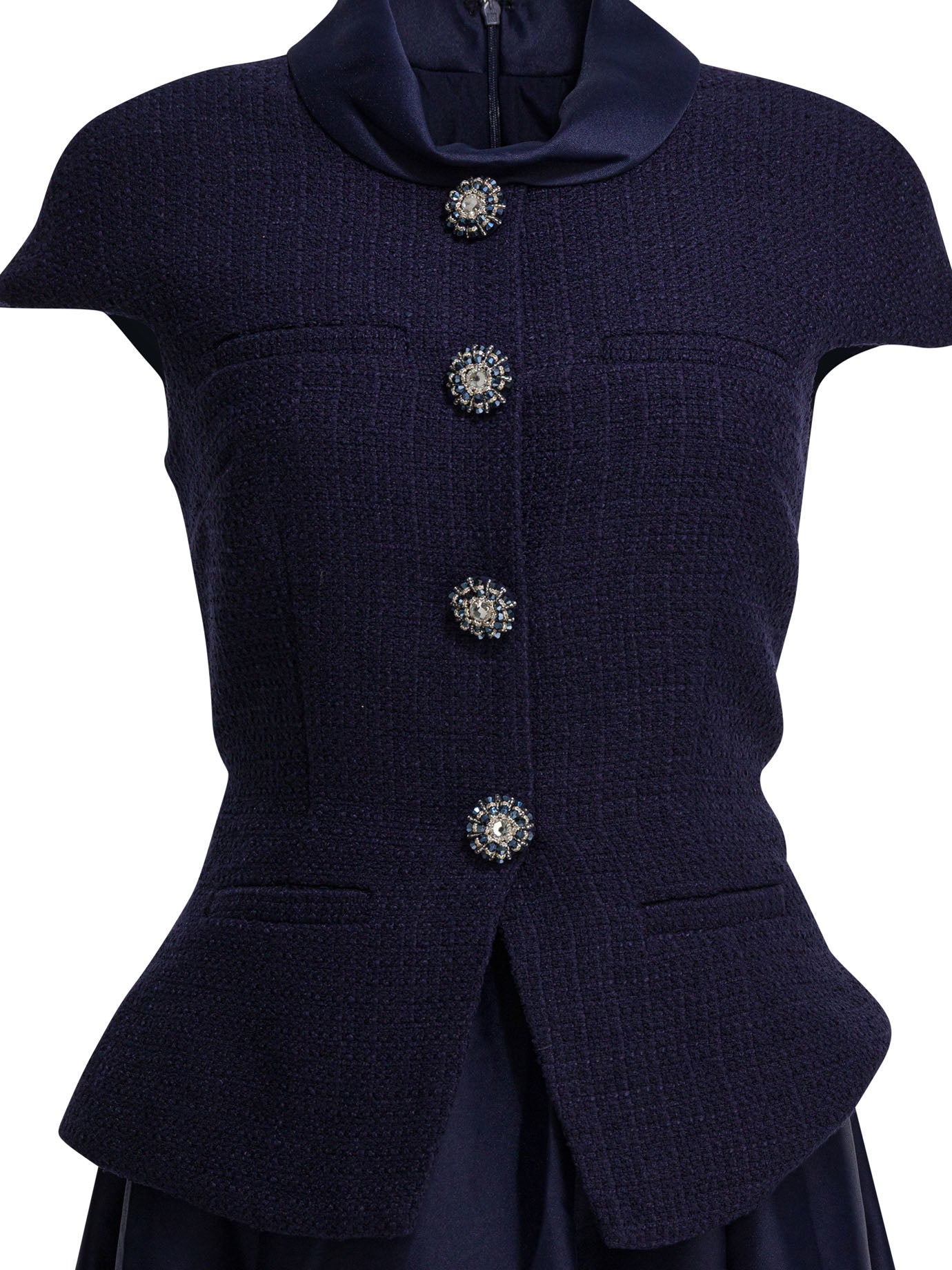 Self-portrait Taffeta Boucle Midi Dress