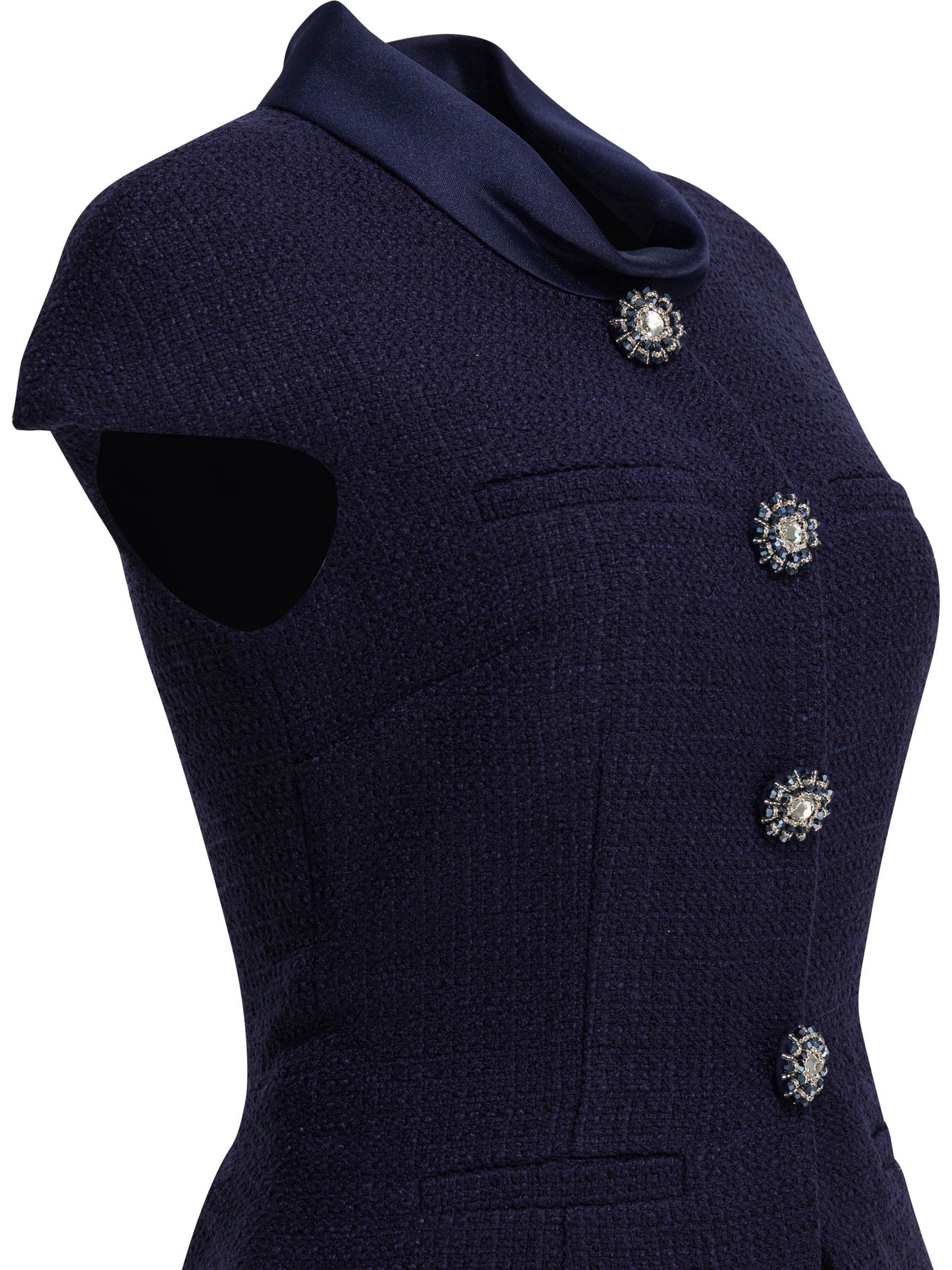 Self-portrait Taffeta Boucle Midi Dress