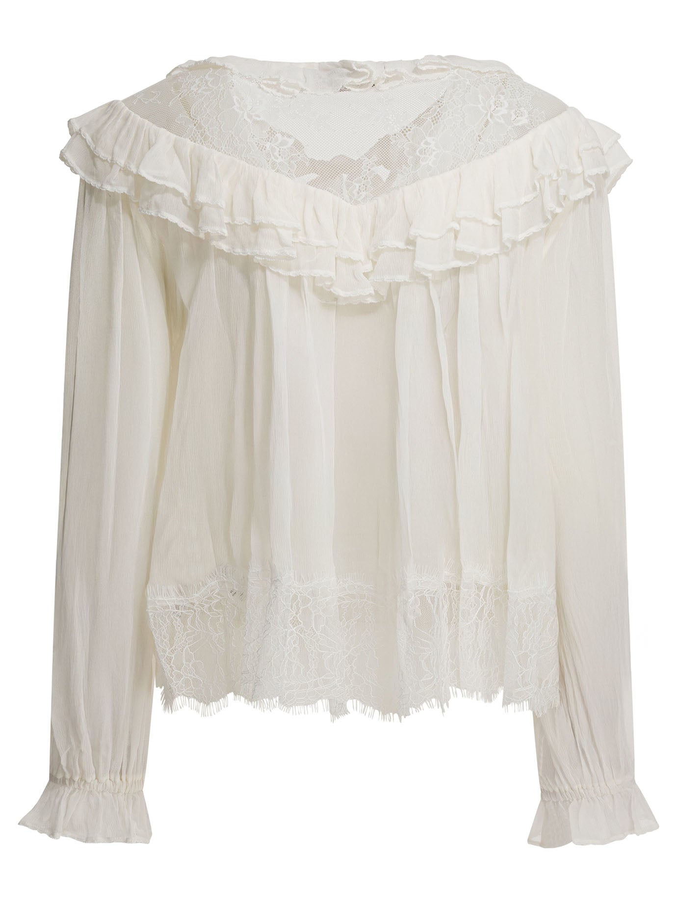 Self-portrait Georgette Lace Blouse
