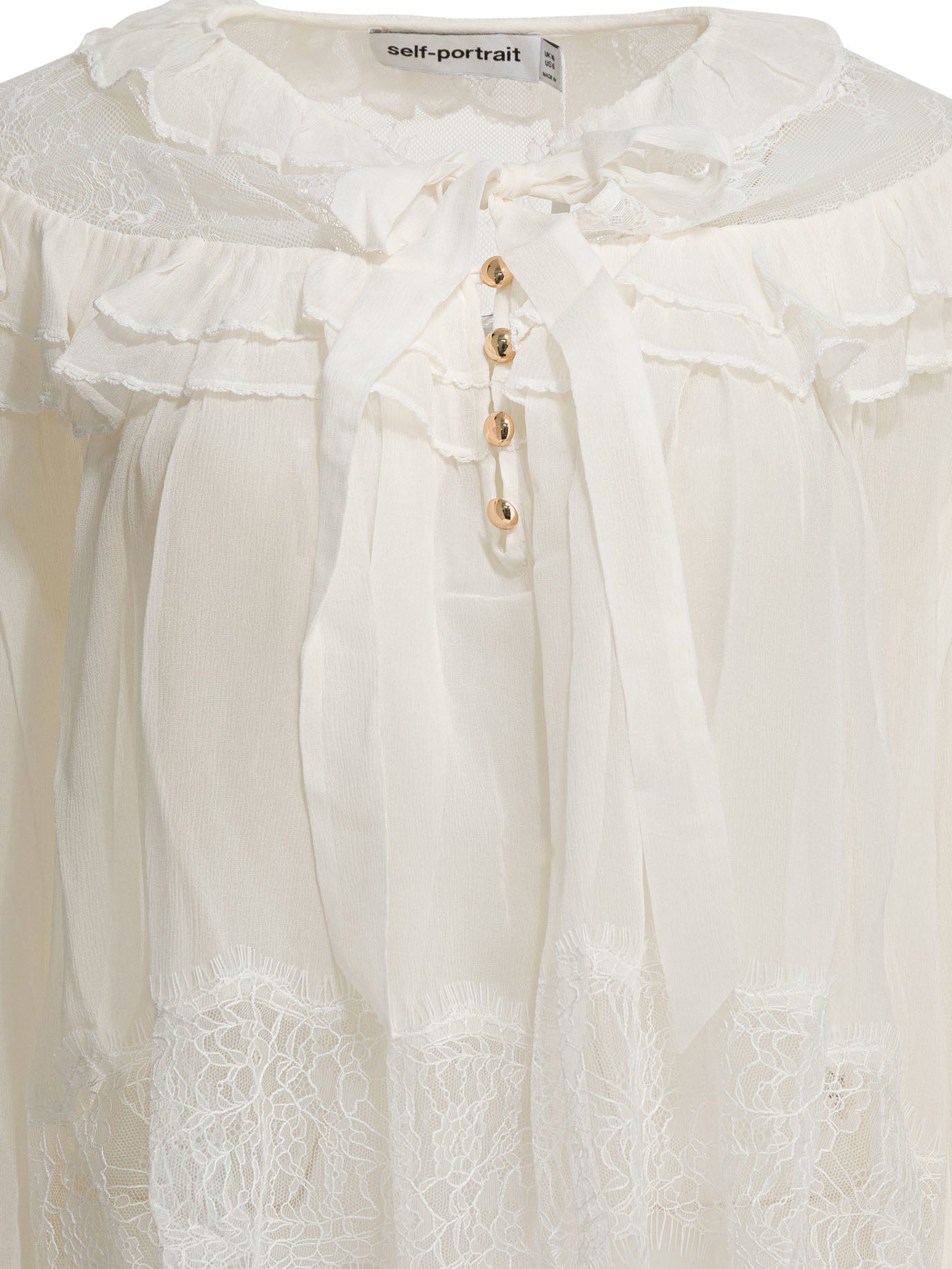 Self-portrait Georgette Lace Blouse