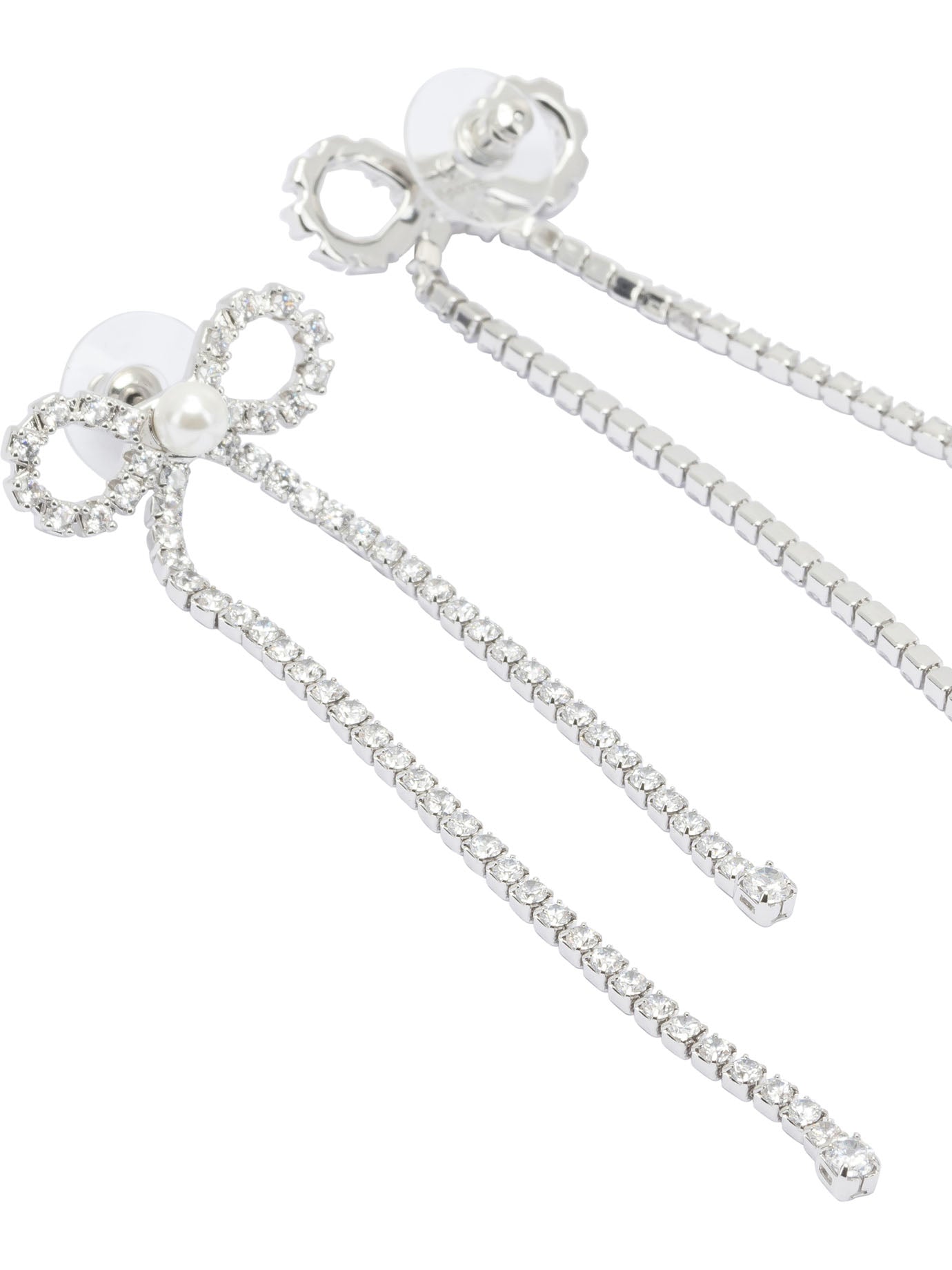 Self-portrait Bow Earrings With Crystals